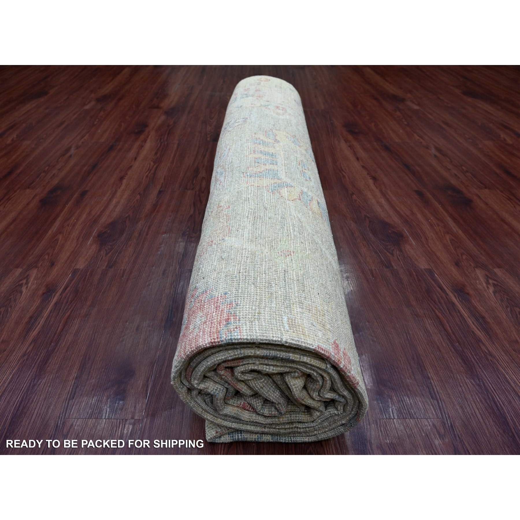 Oushak-And-Peshawar-Hand-Knotted-Rug-106950