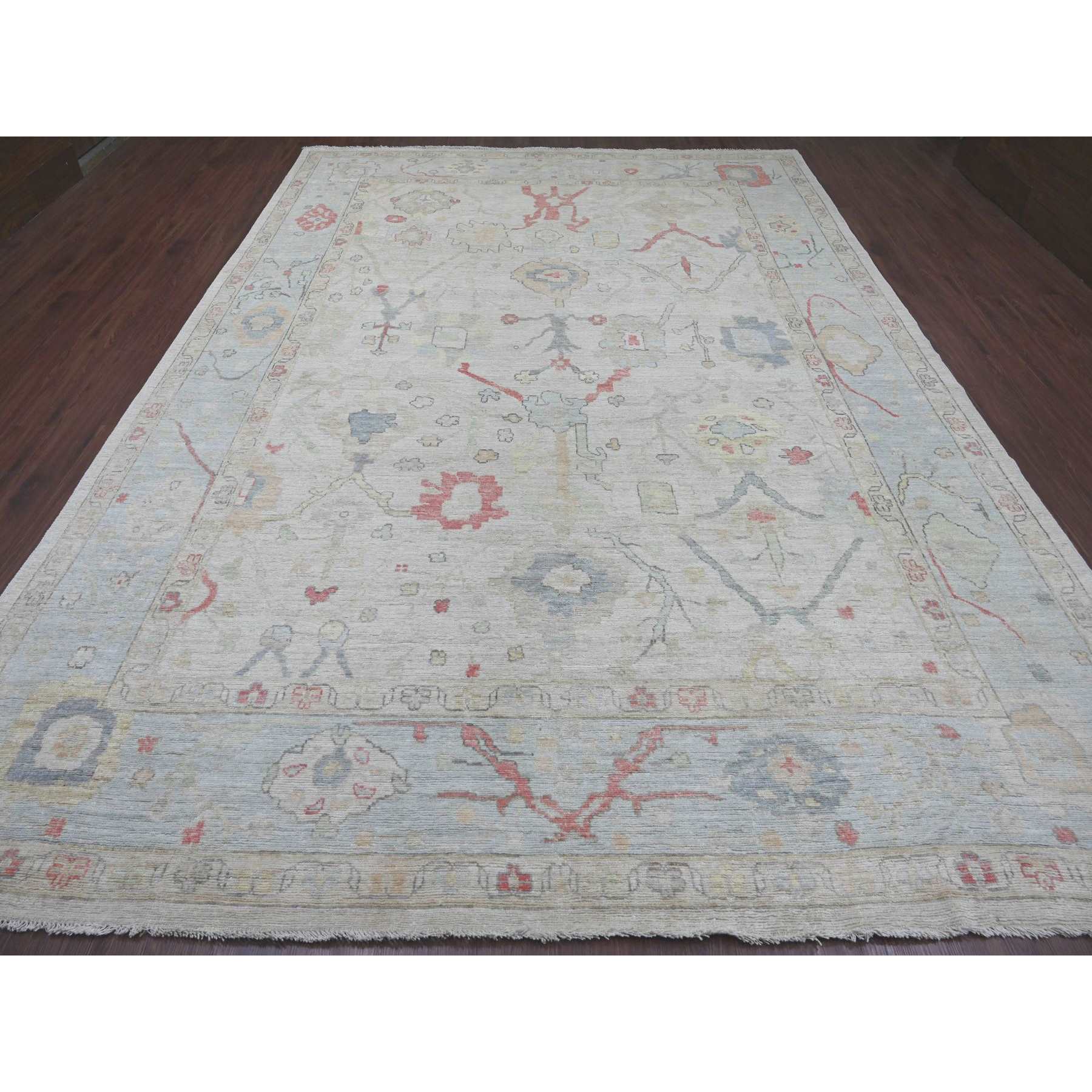 Oushak-And-Peshawar-Hand-Knotted-Rug-106960