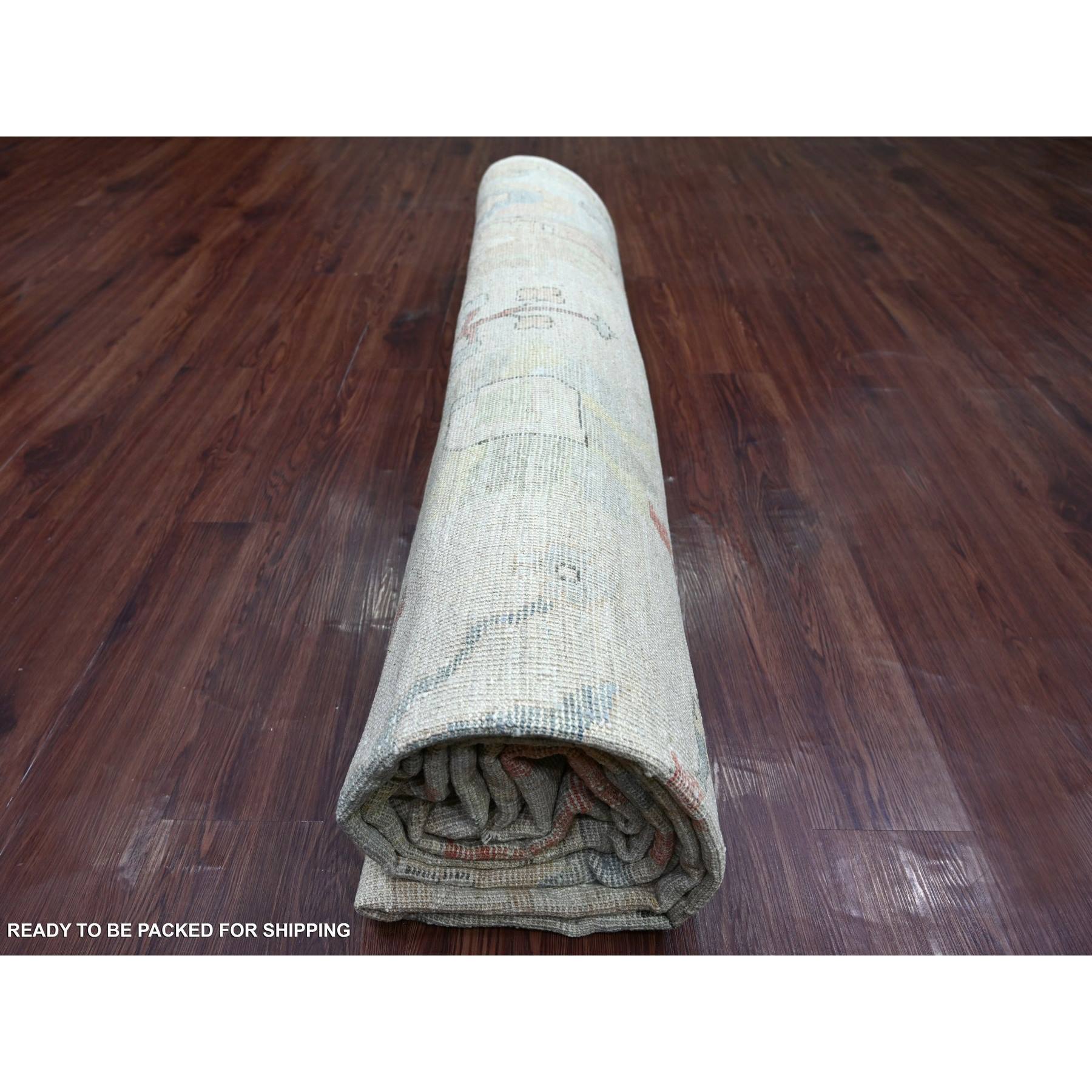 Oushak-And-Peshawar-Hand-Knotted-Rug-106960
