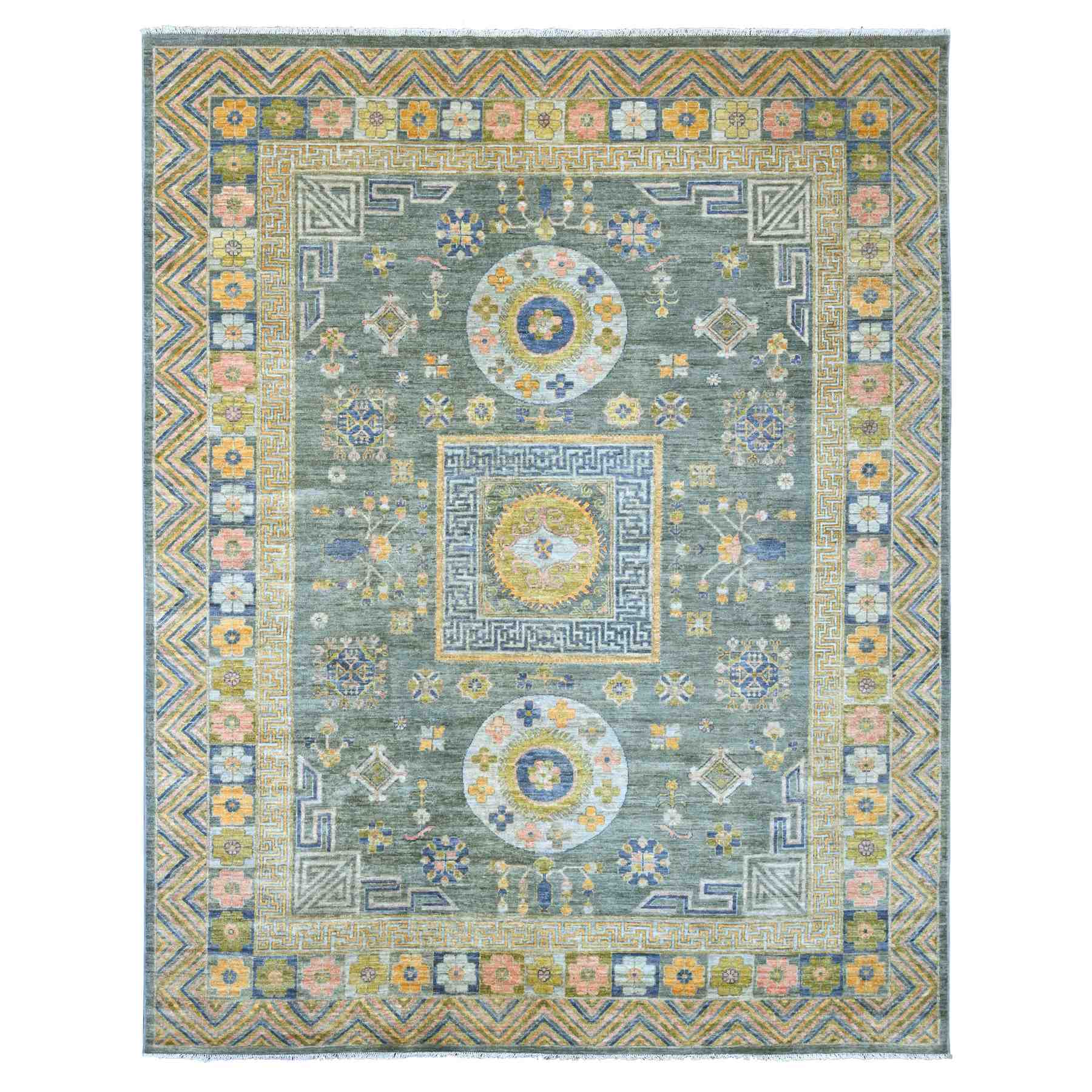 Oushak-And-Peshawar-Hand-Knotted-Rug-106975