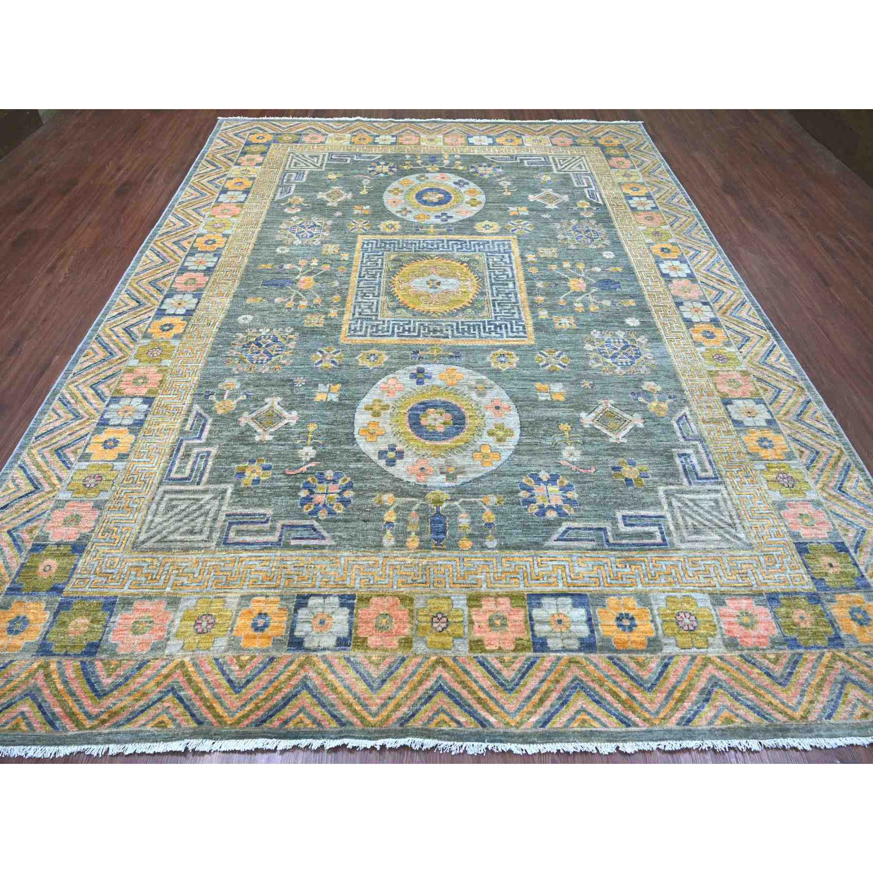 Oushak-And-Peshawar-Hand-Knotted-Rug-106975