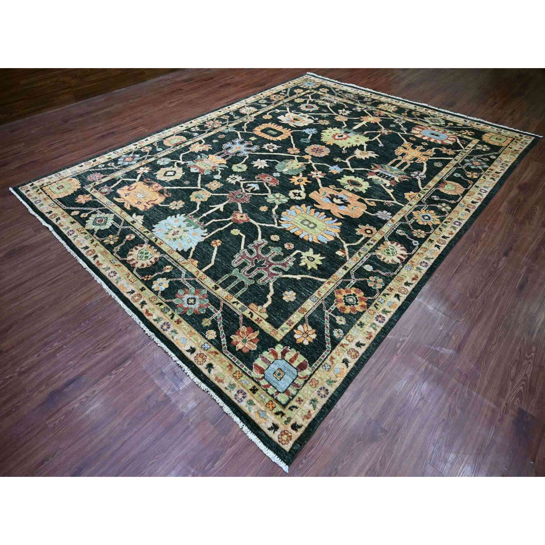 Oushak-And-Peshawar-Hand-Knotted-Rug-106990