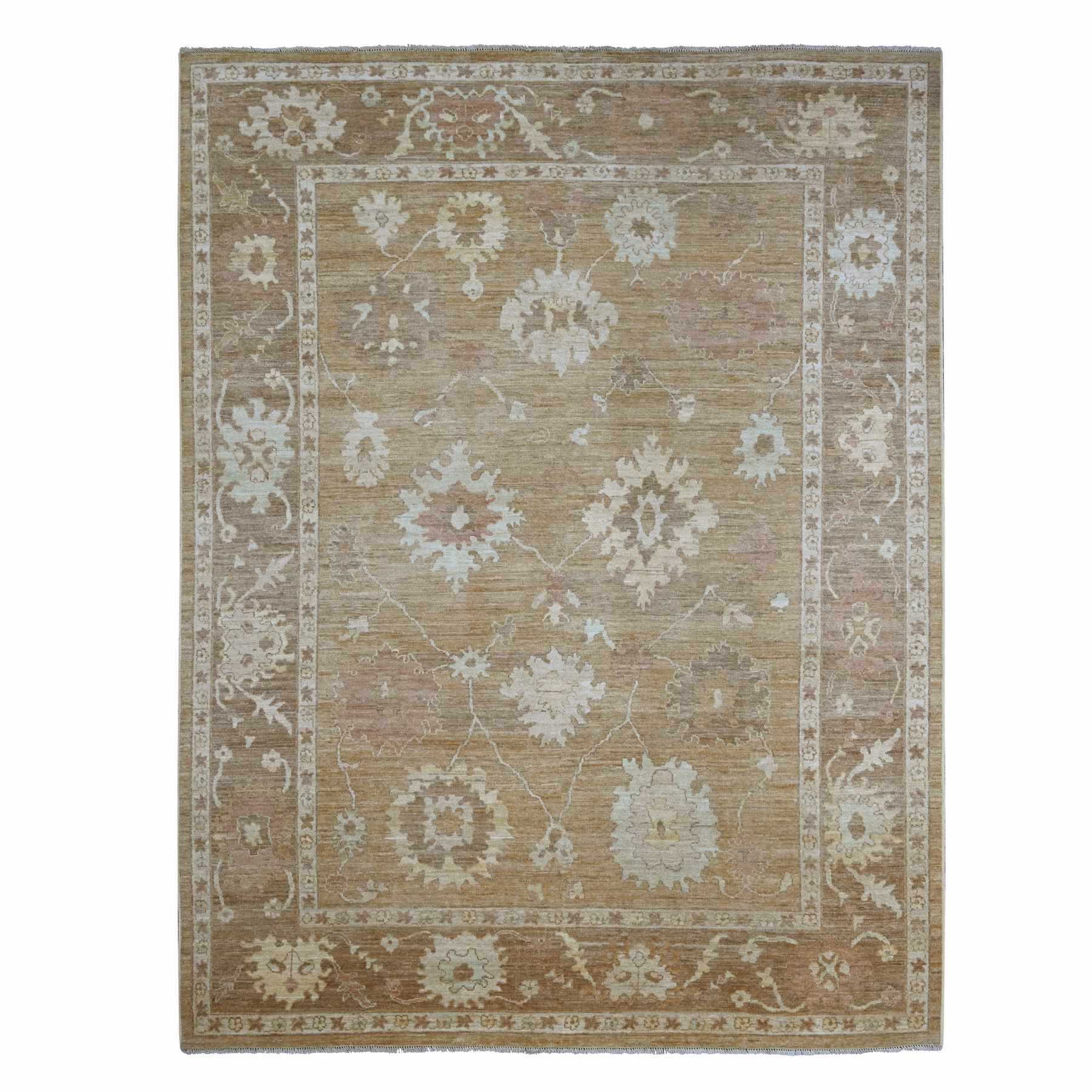 Oushak-And-Peshawar-Hand-Knotted-Rug-107025