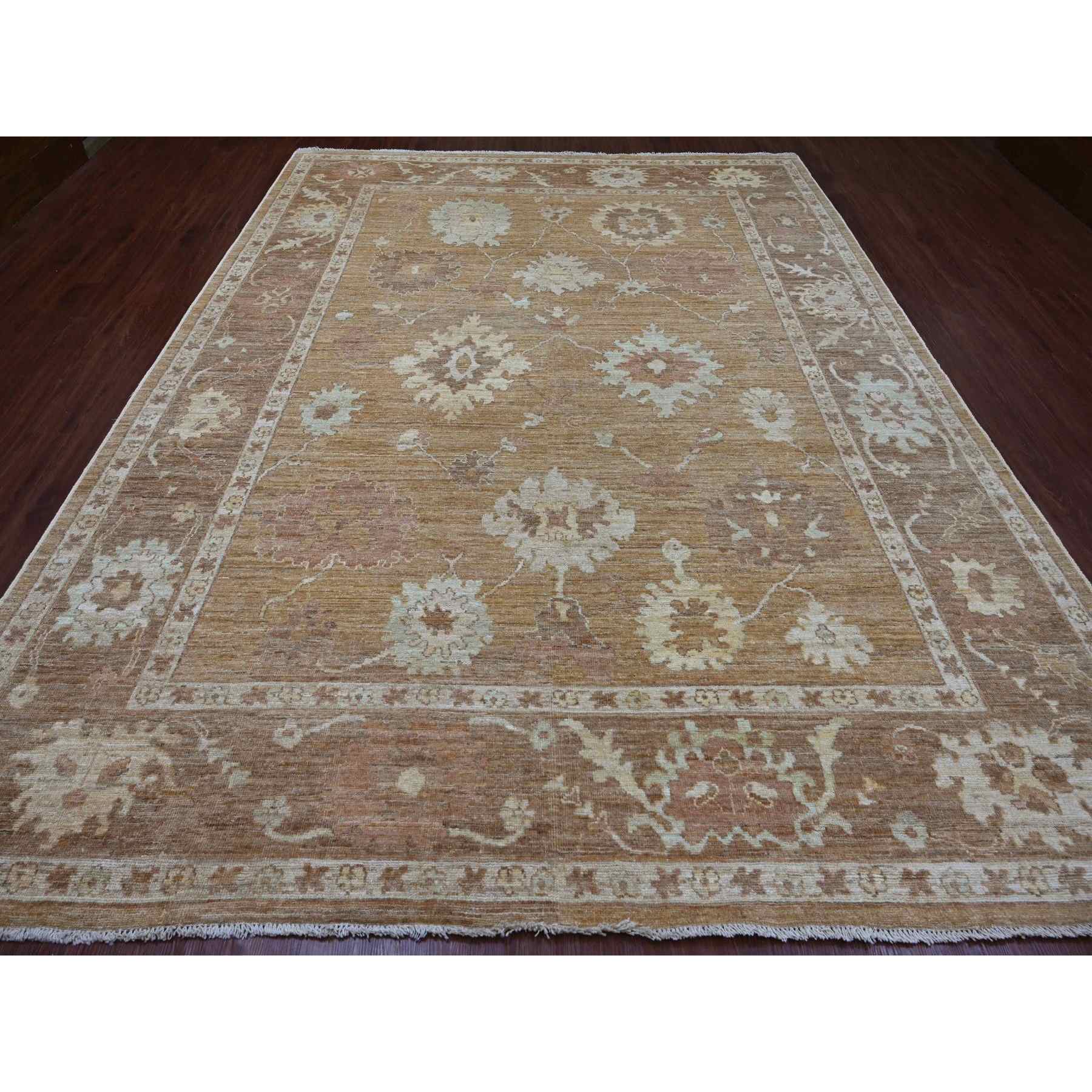 Oushak-And-Peshawar-Hand-Knotted-Rug-107025