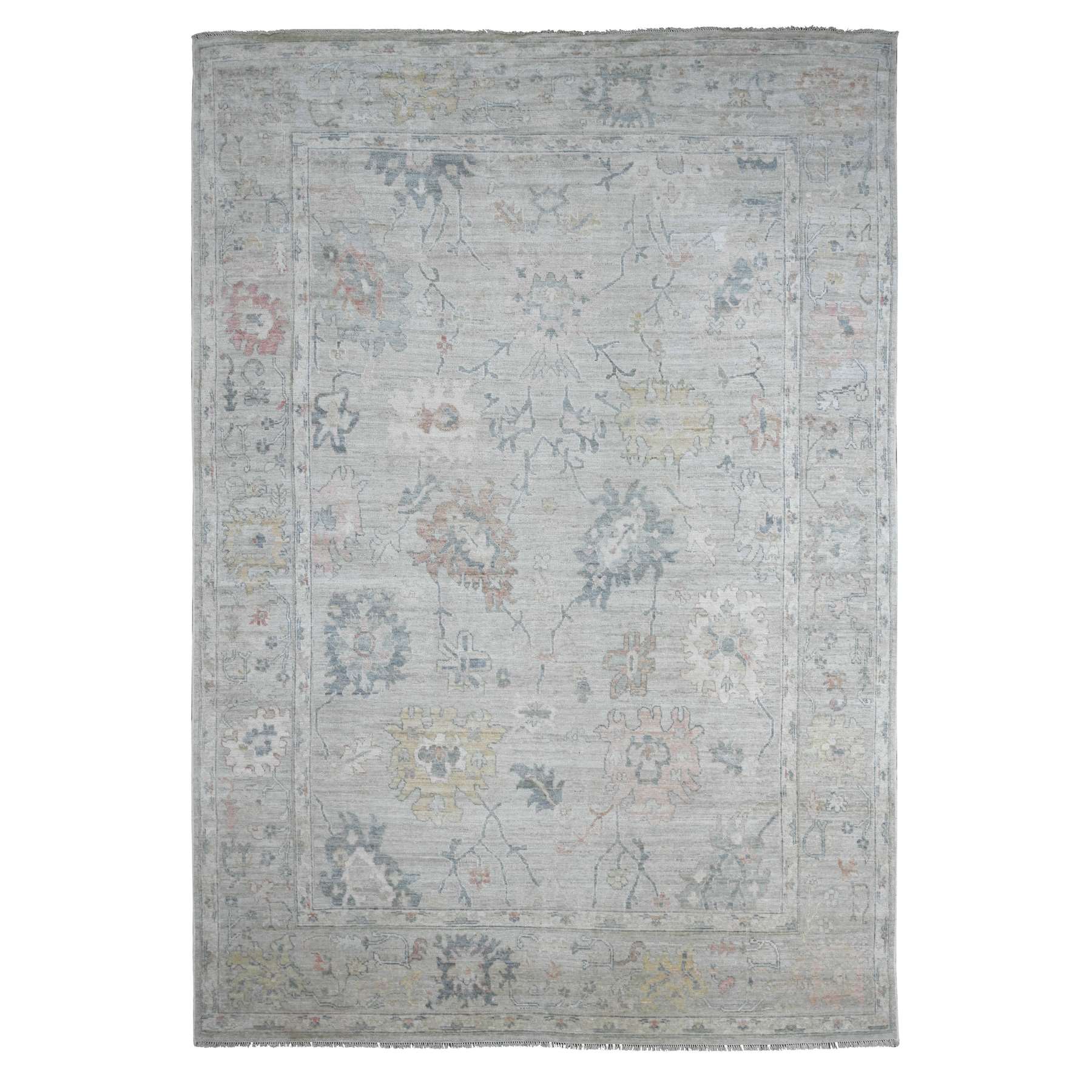Oushak-And-Peshawar-Hand-Knotted-Rug-107030