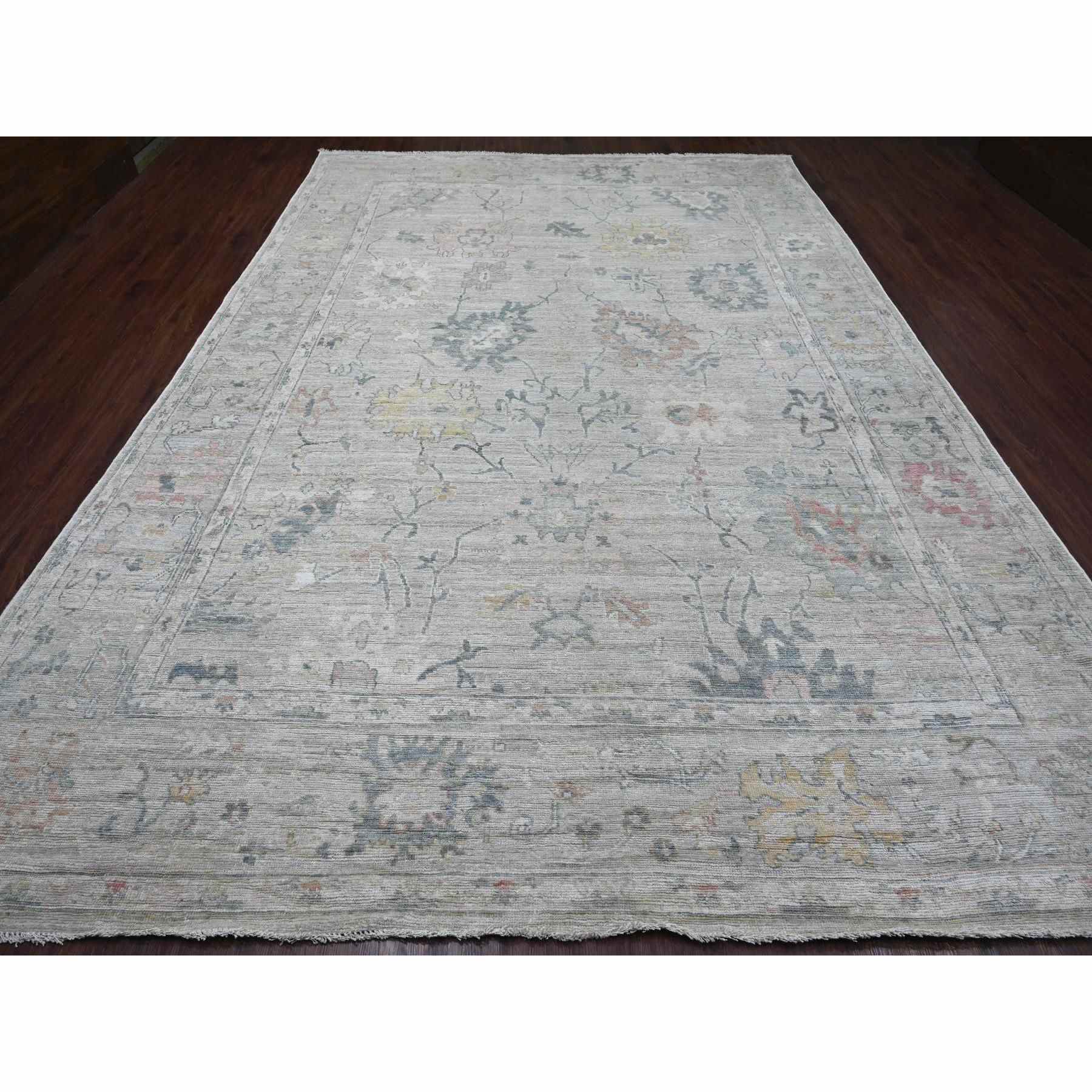 Oushak-And-Peshawar-Hand-Knotted-Rug-107030