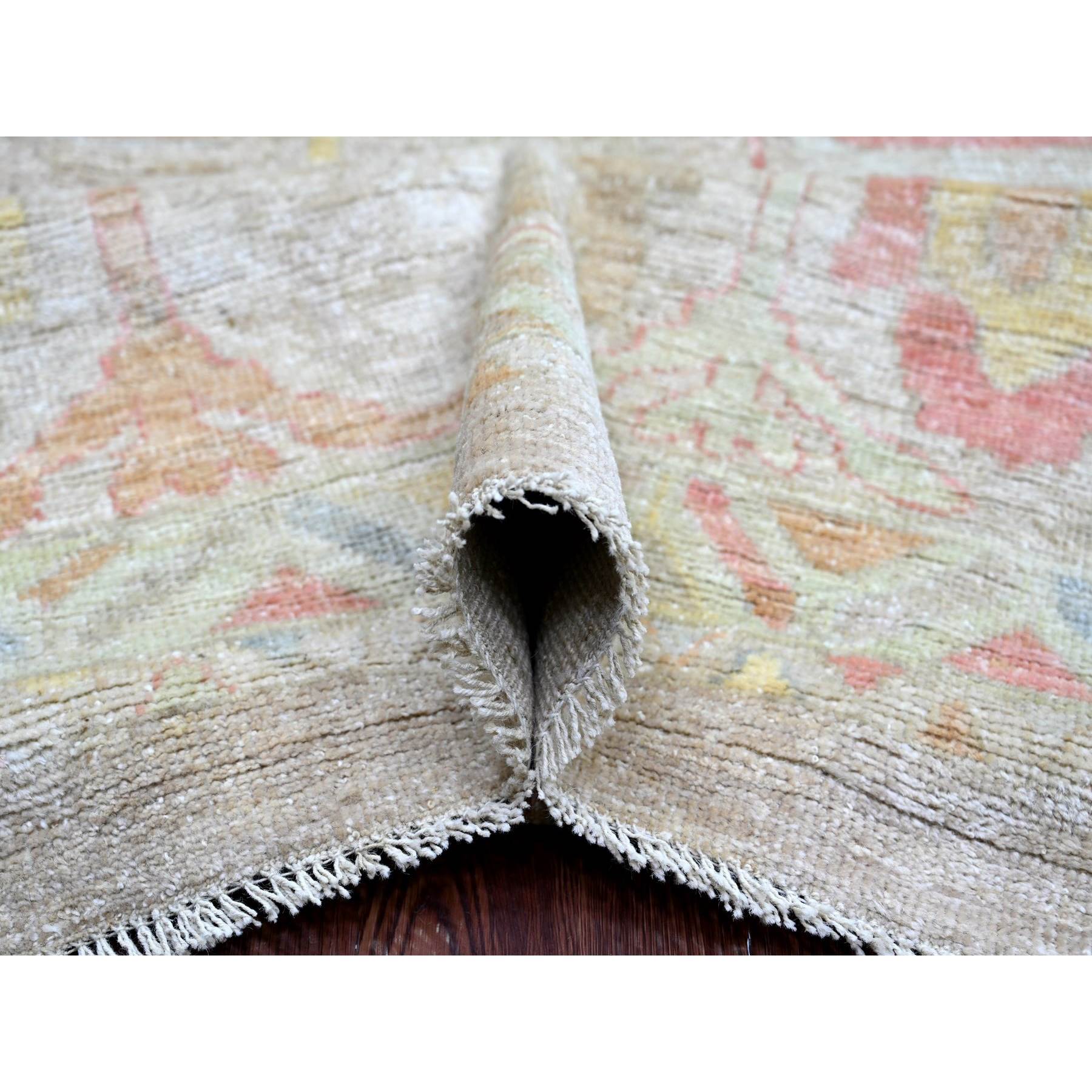 Oushak-And-Peshawar-Hand-Knotted-Rug-107380
