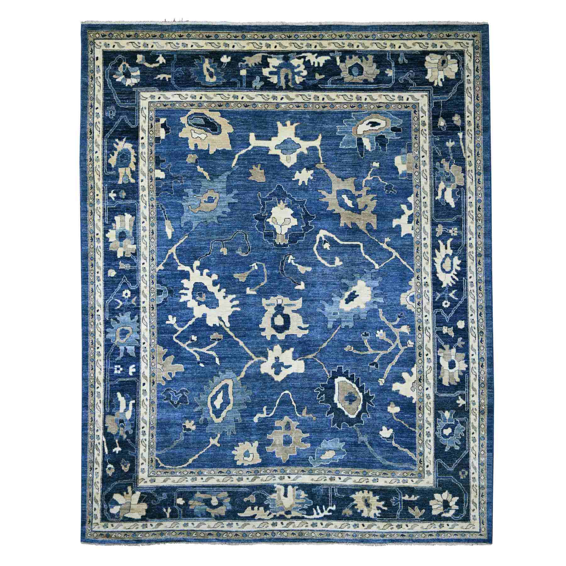 Oushak-And-Peshawar-Hand-Knotted-Rug-107385