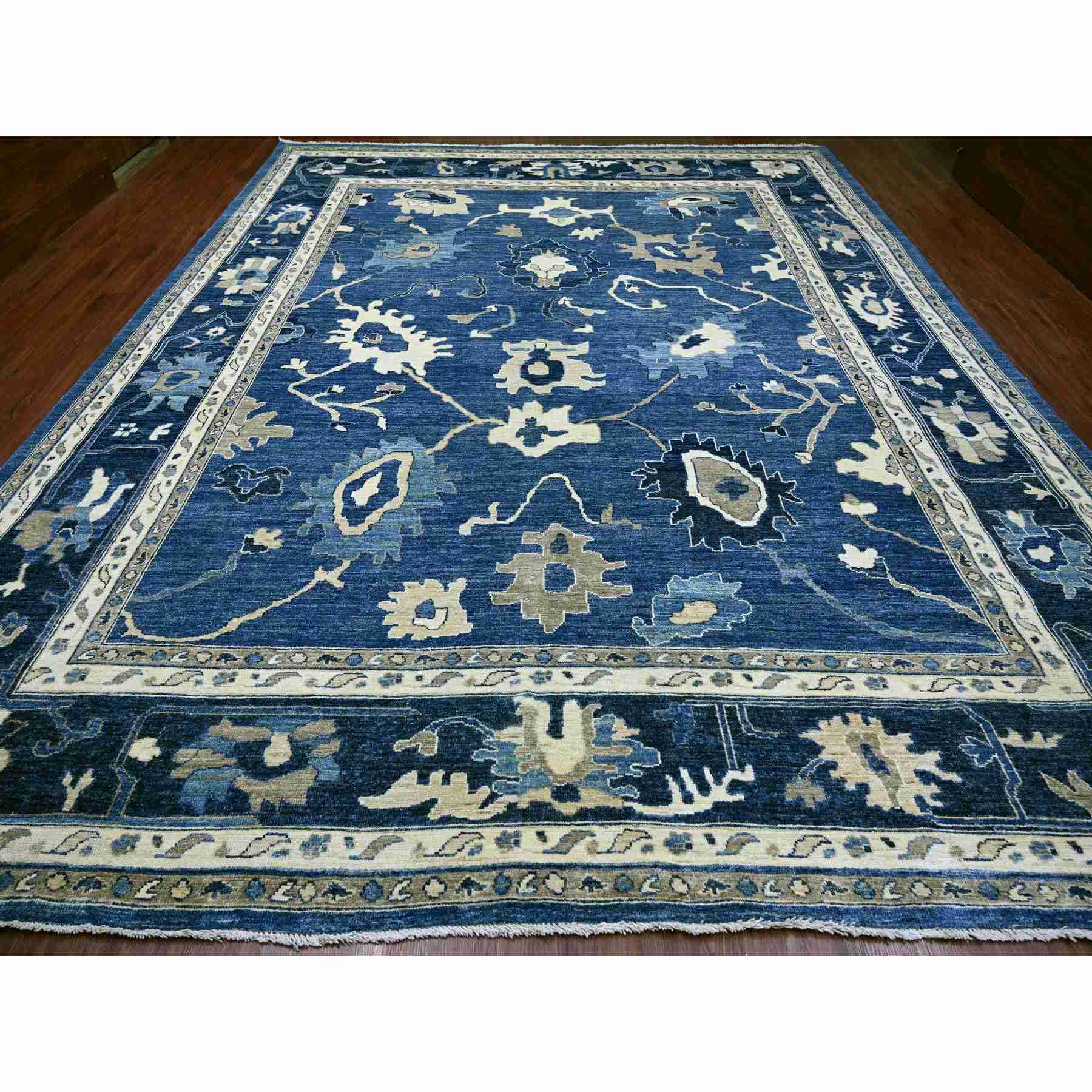 Oushak-And-Peshawar-Hand-Knotted-Rug-107385