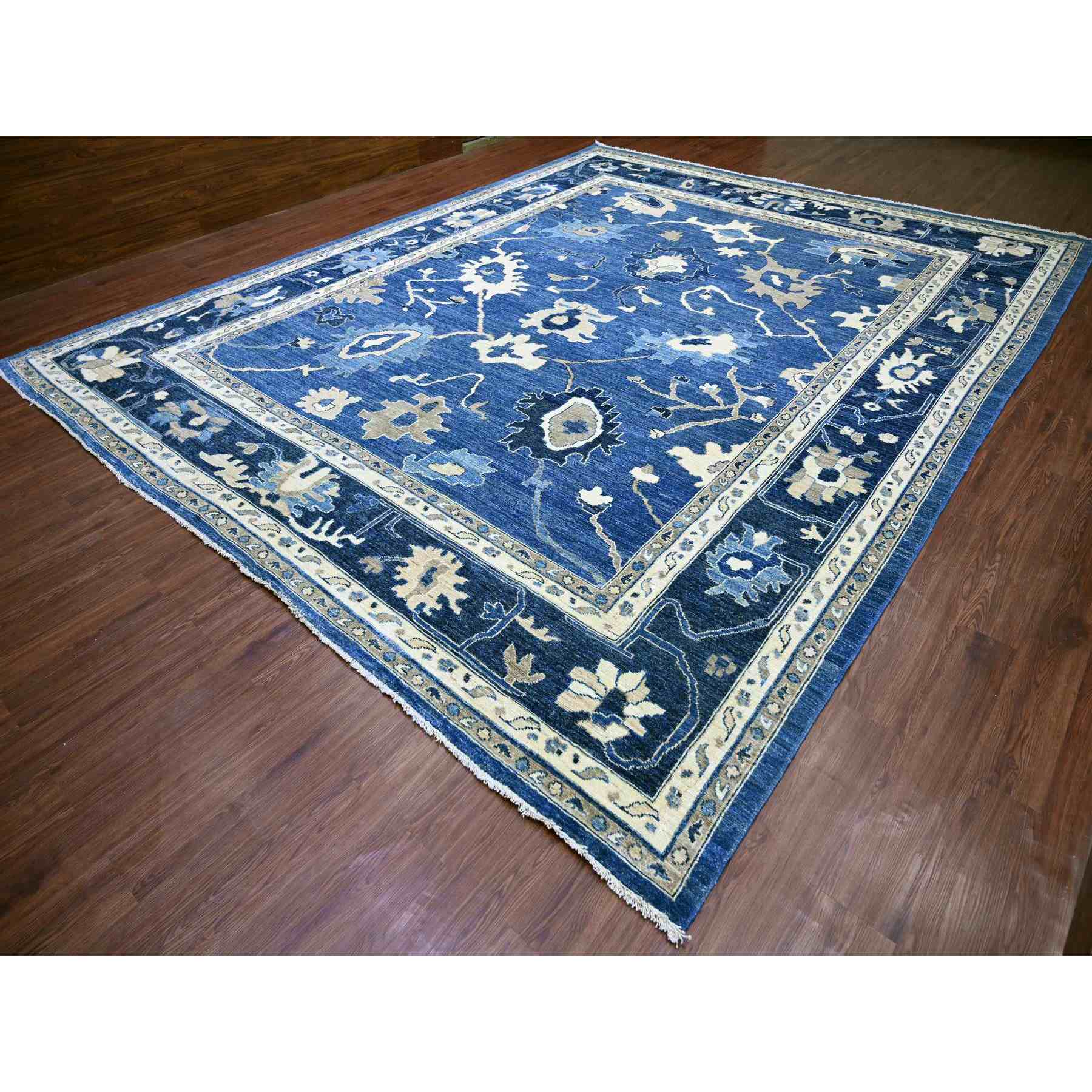 Oushak-And-Peshawar-Hand-Knotted-Rug-107385