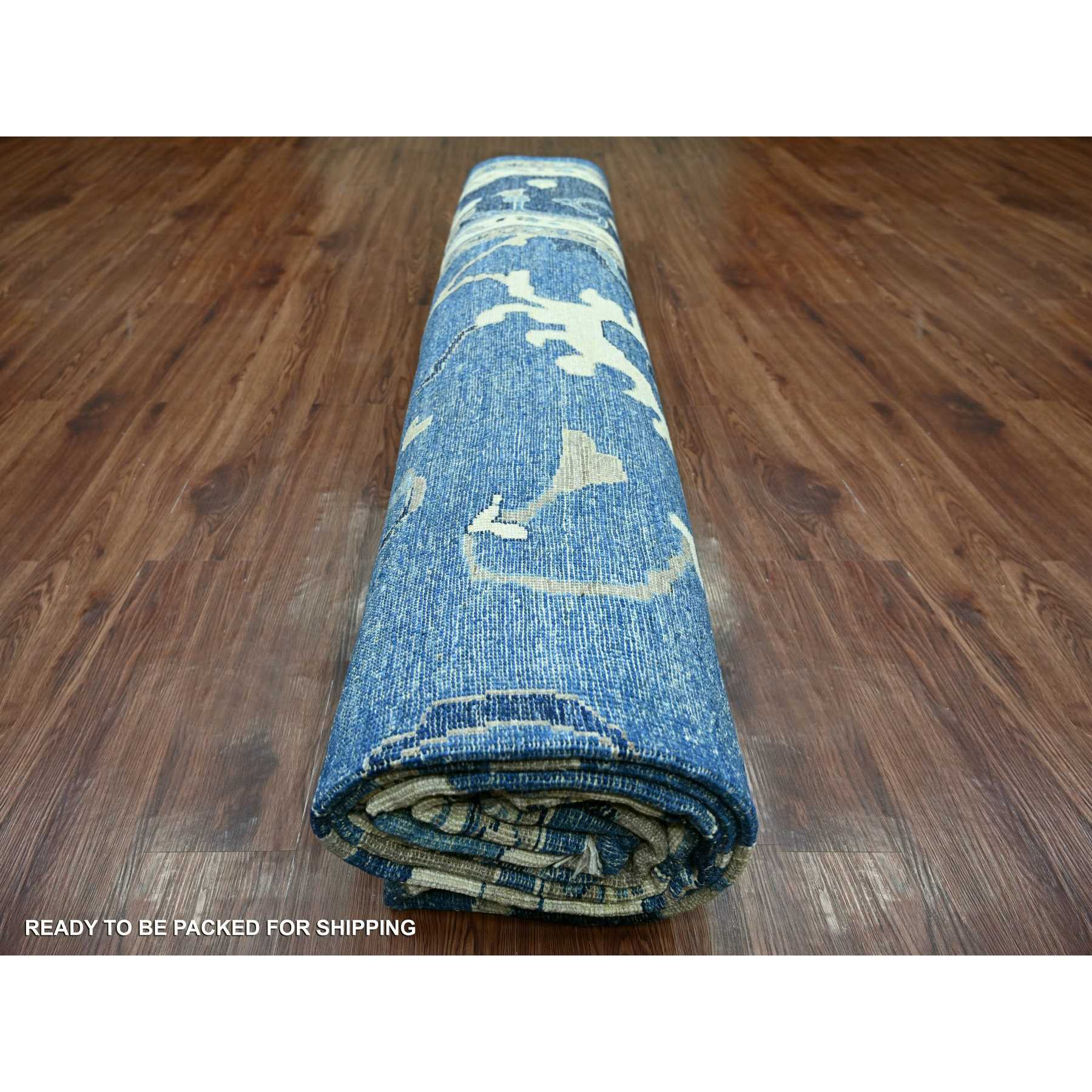 Oushak-And-Peshawar-Hand-Knotted-Rug-107385