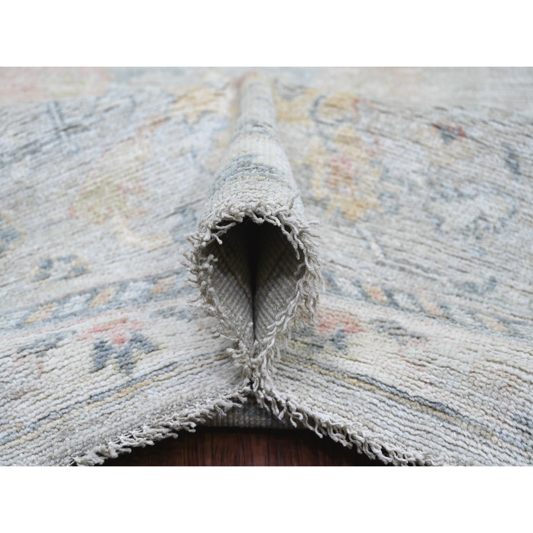 Oushak-And-Peshawar-Hand-Knotted-Rug-107390