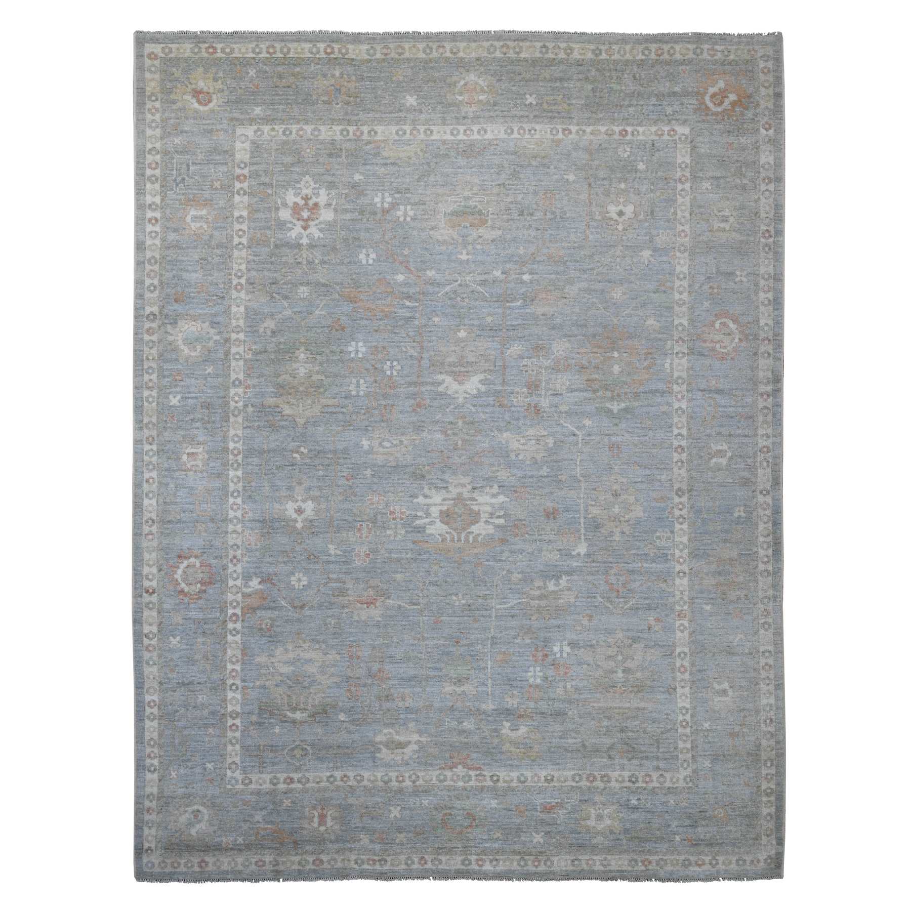 Oushak-And-Peshawar-Hand-Knotted-Rug-107395