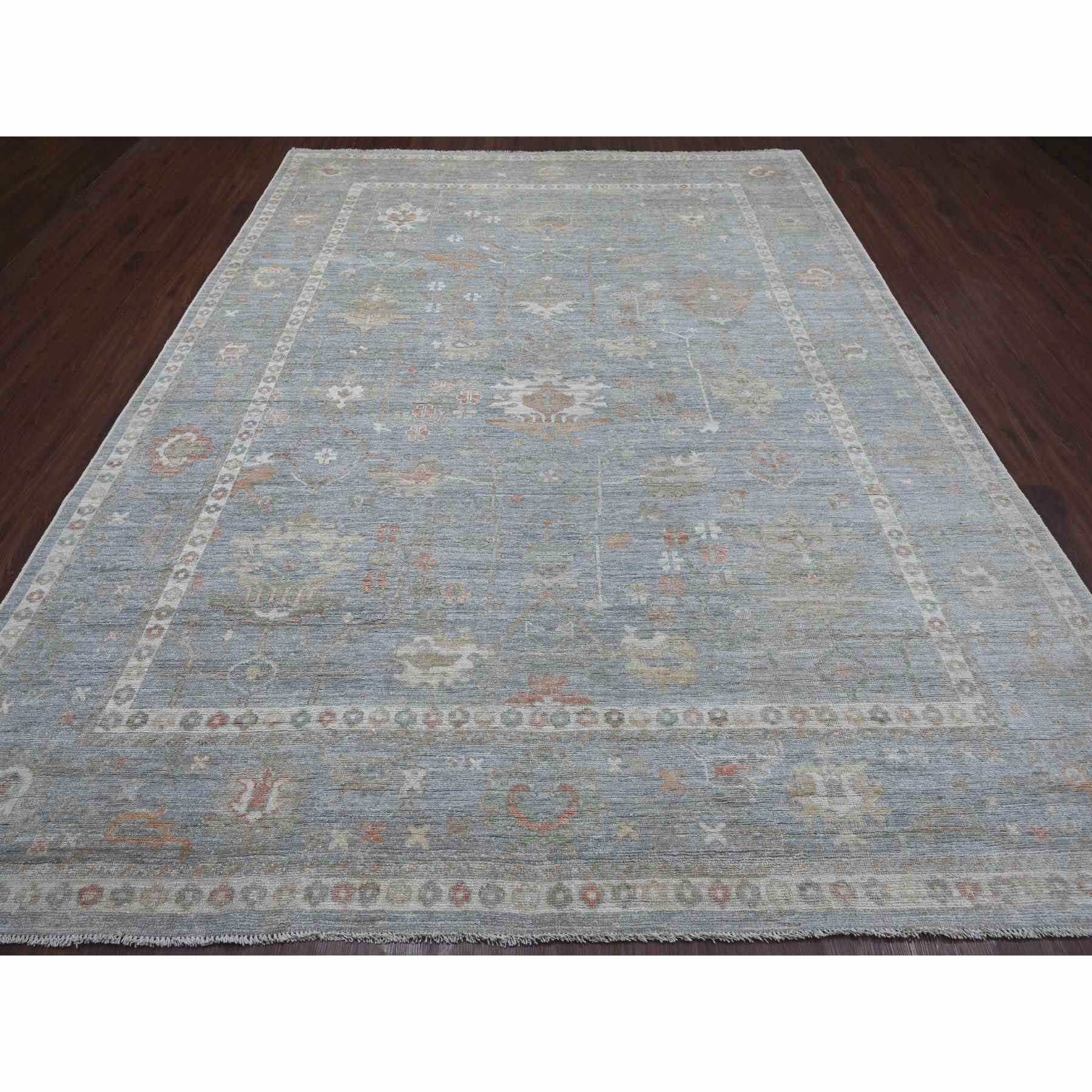 Oushak-And-Peshawar-Hand-Knotted-Rug-107395