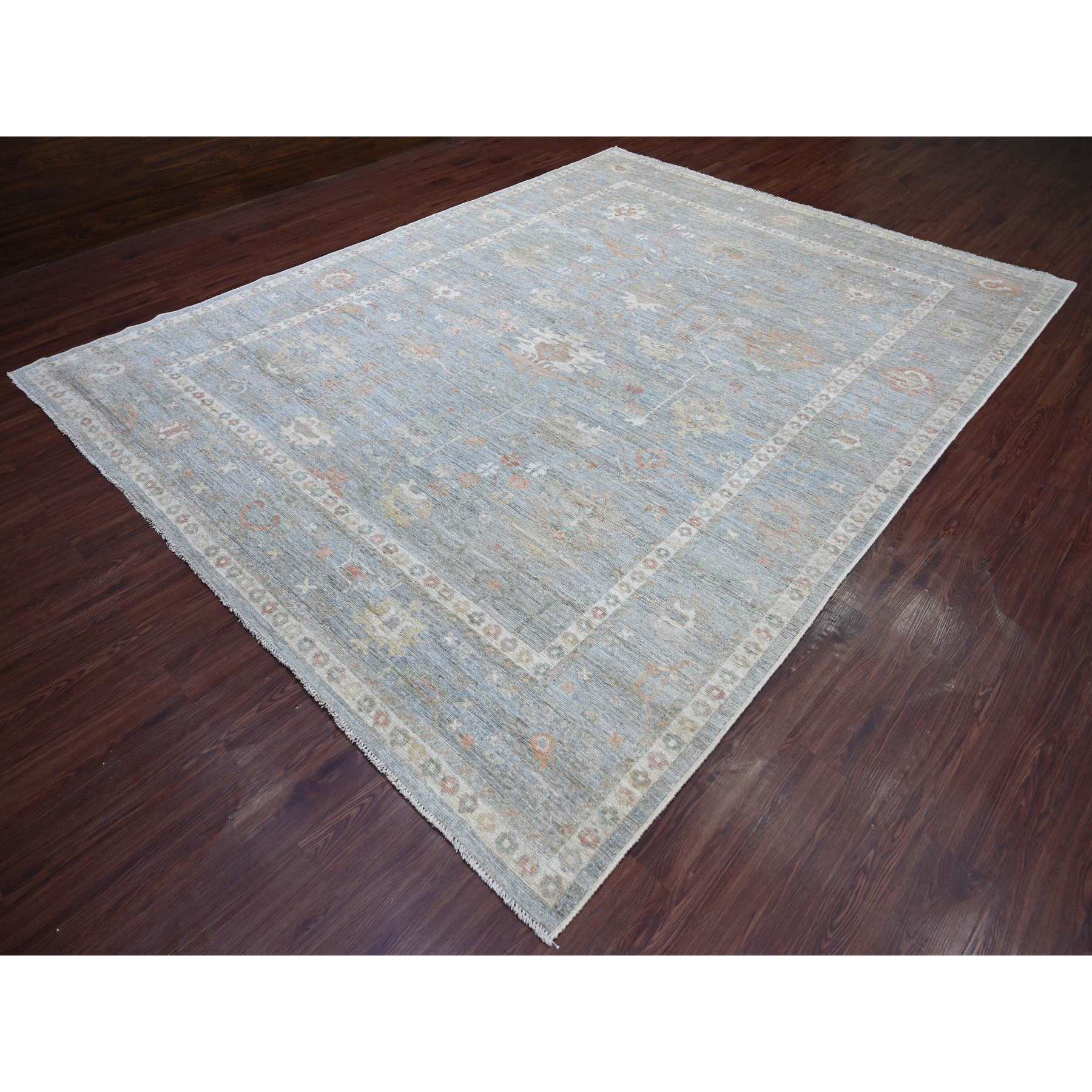Oushak-And-Peshawar-Hand-Knotted-Rug-107395