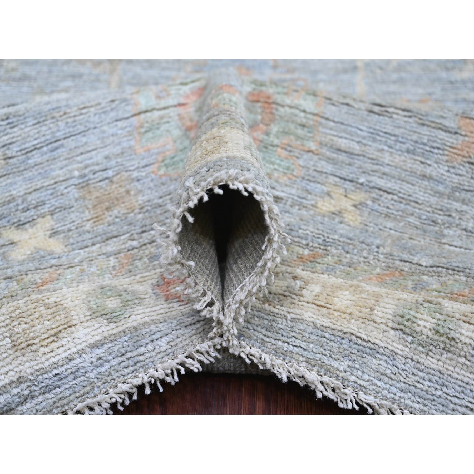 Oushak-And-Peshawar-Hand-Knotted-Rug-107395