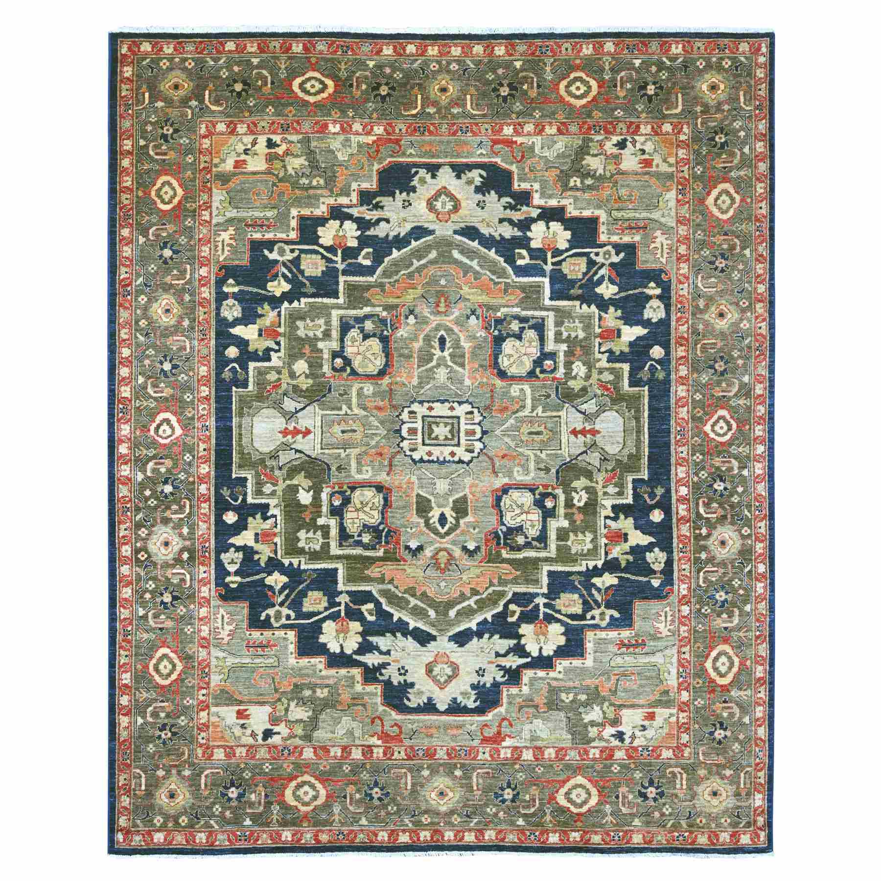 Tribal-Geometric-Hand-Knotted-Rug-105650