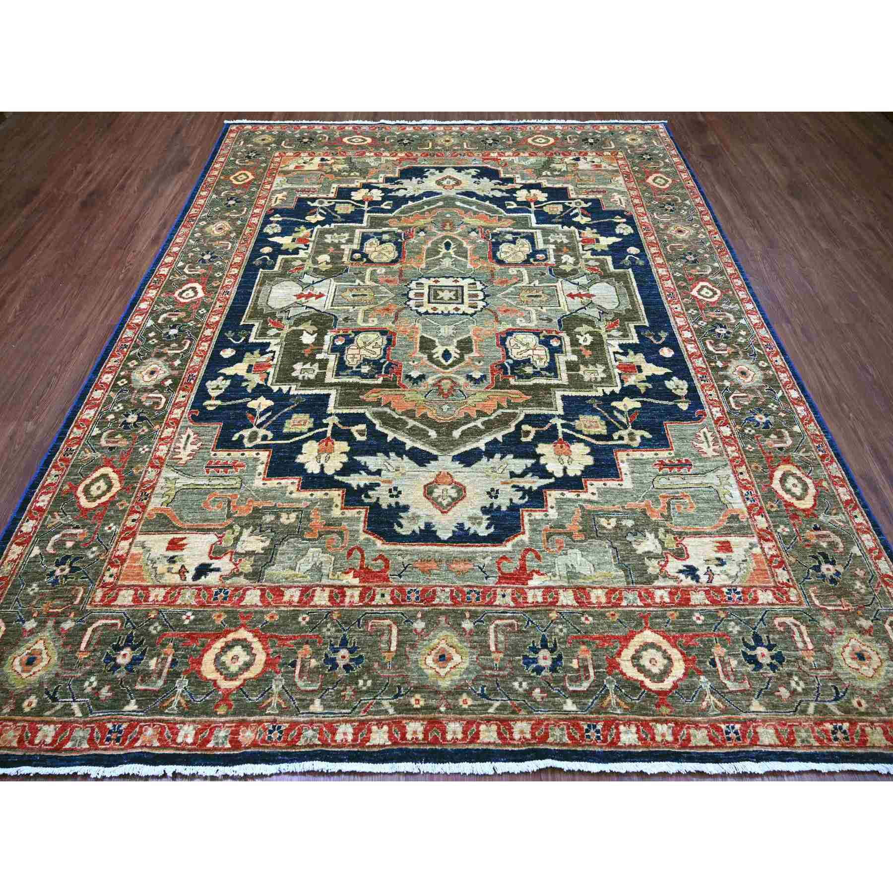 Tribal-Geometric-Hand-Knotted-Rug-105650