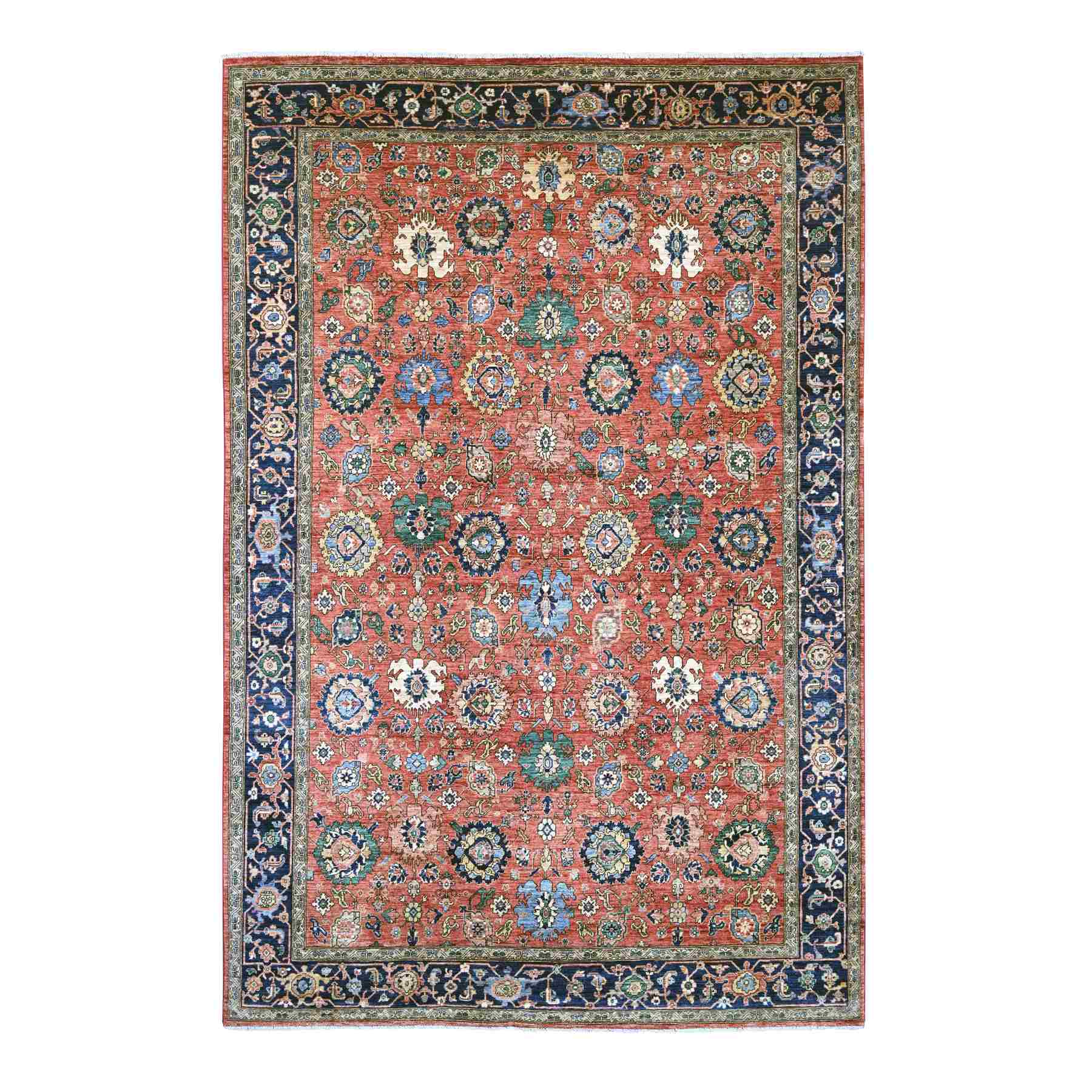 Tribal-Geometric-Hand-Knotted-Rug-105655