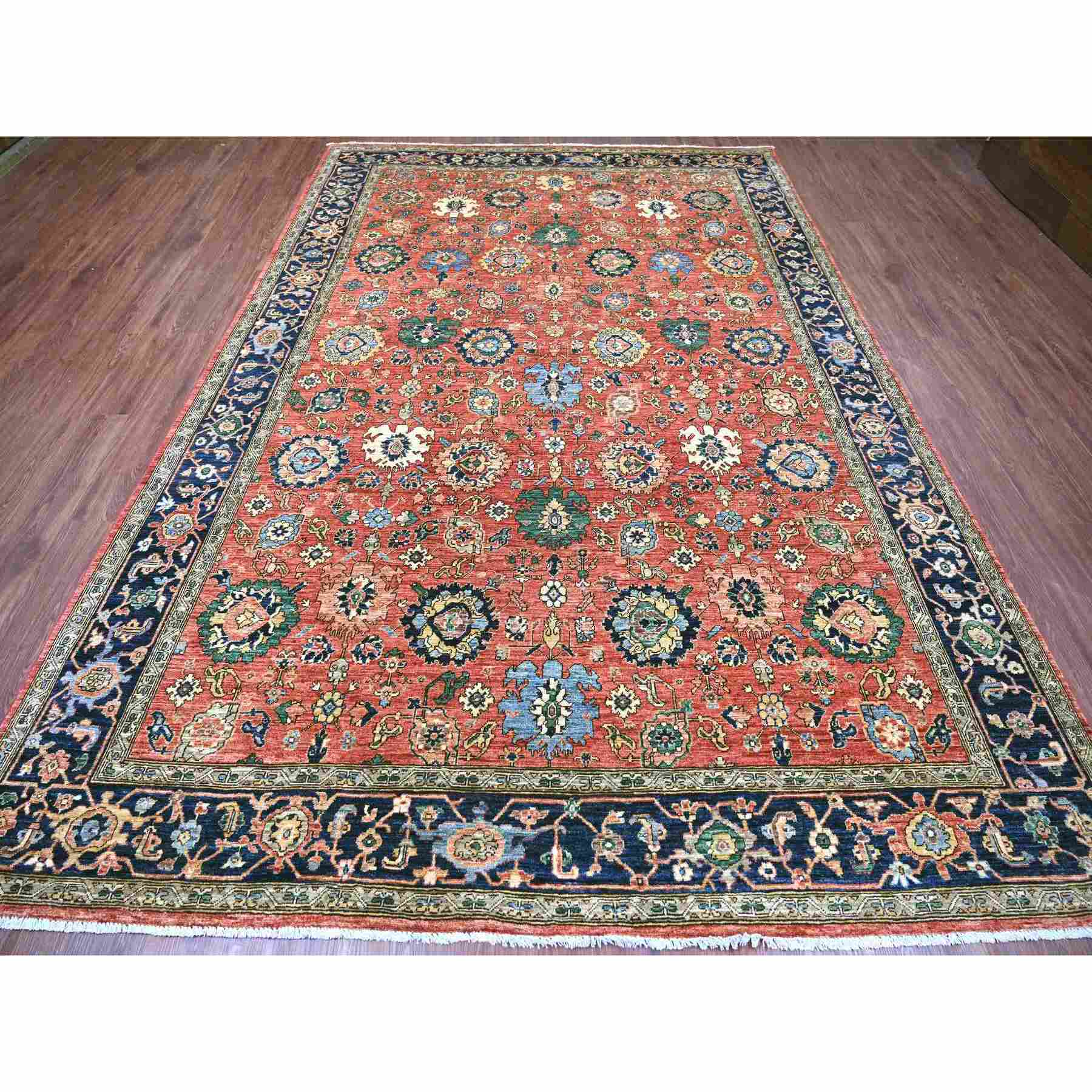 Tribal-Geometric-Hand-Knotted-Rug-105655
