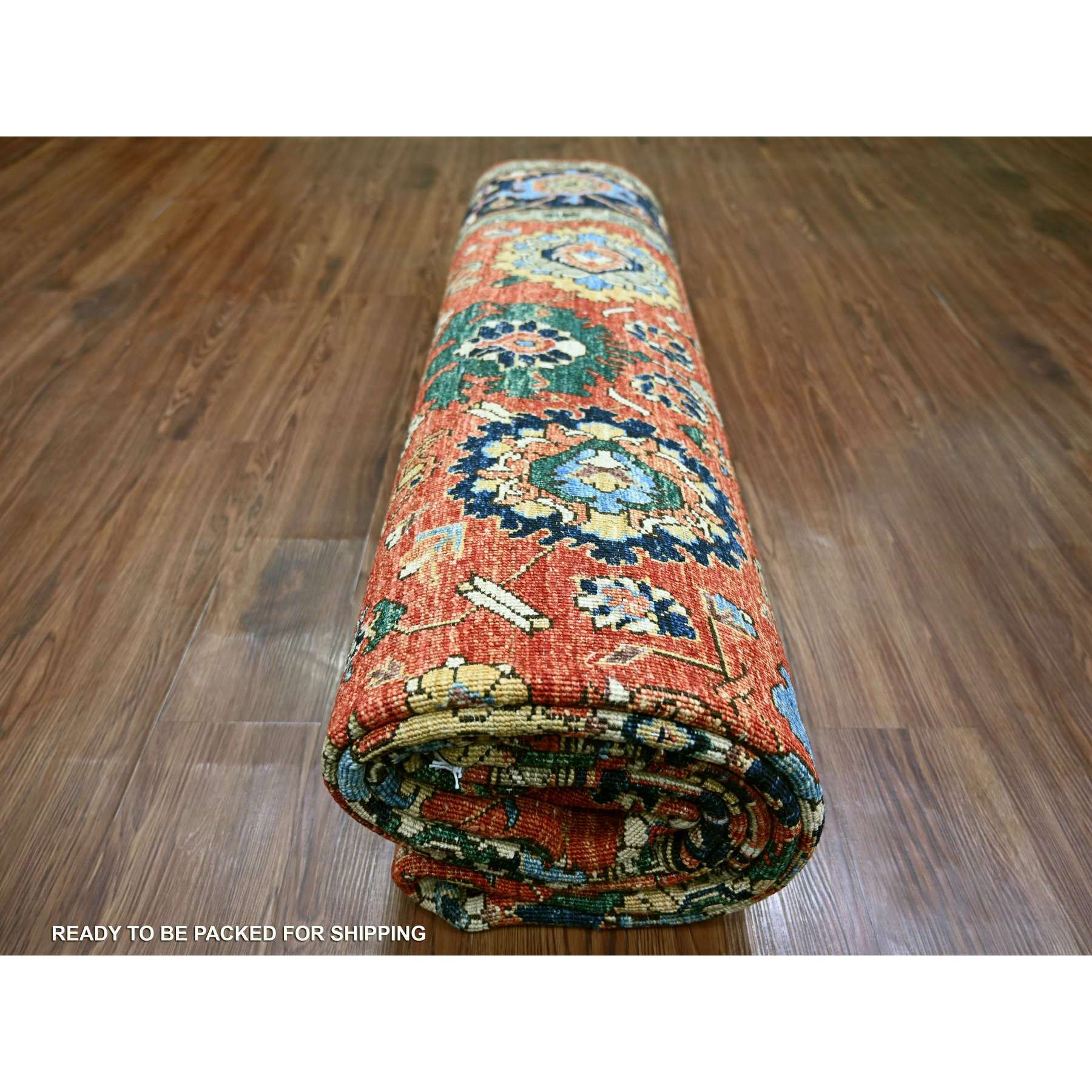Tribal-Geometric-Hand-Knotted-Rug-105655