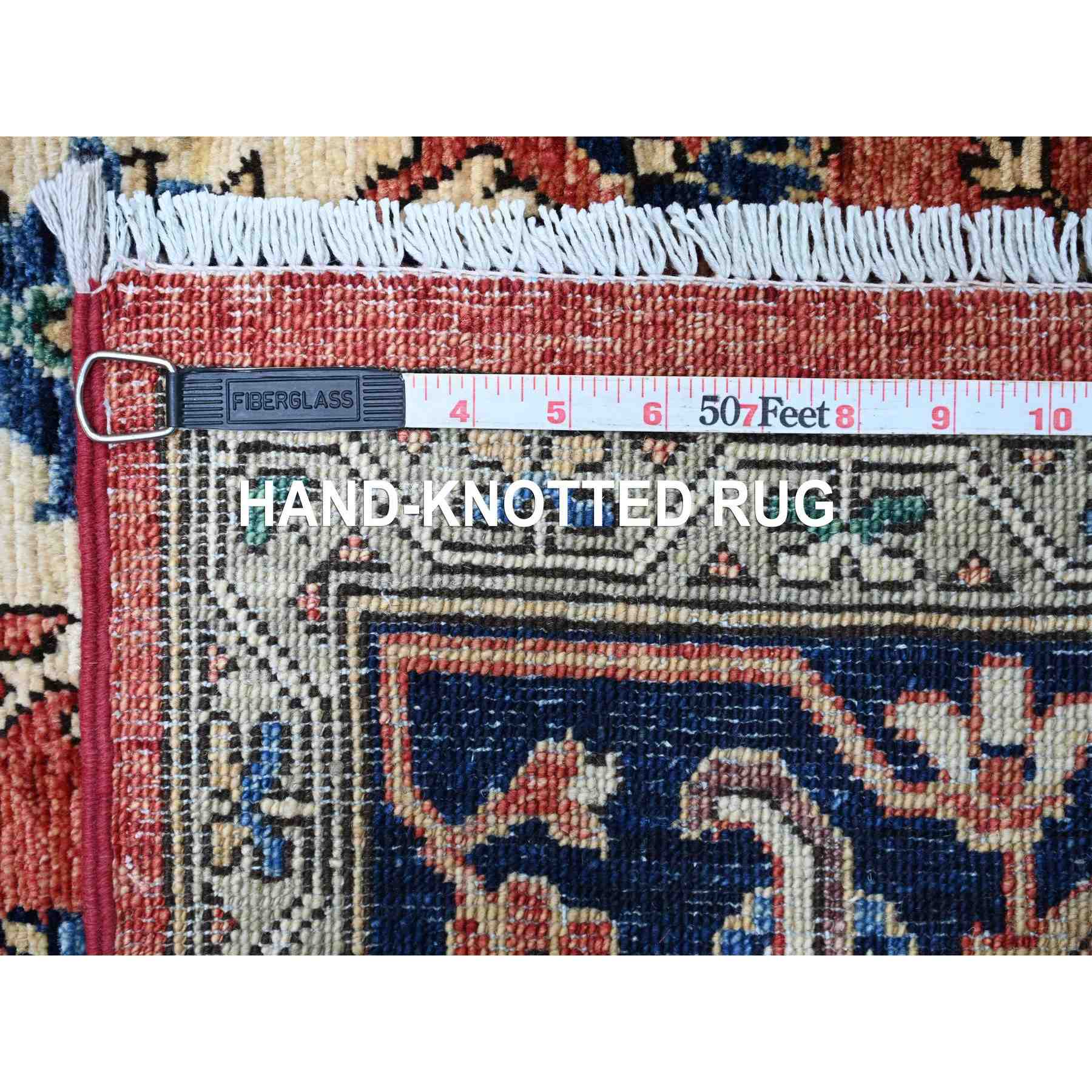 Tribal-Geometric-Hand-Knotted-Rug-105655