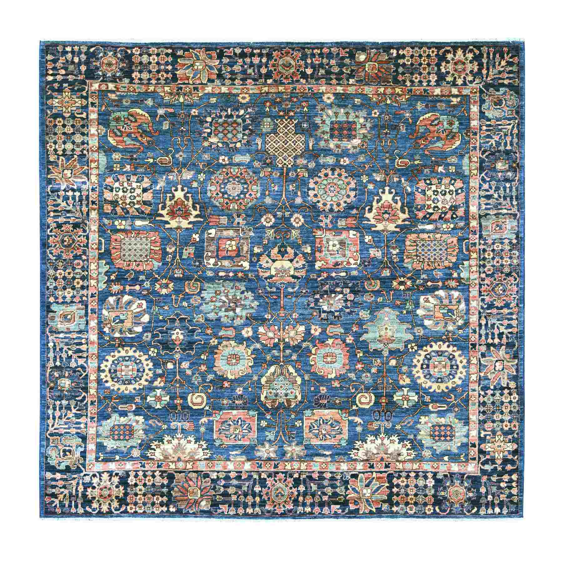 Tribal-Geometric-Hand-Knotted-Rug-105660