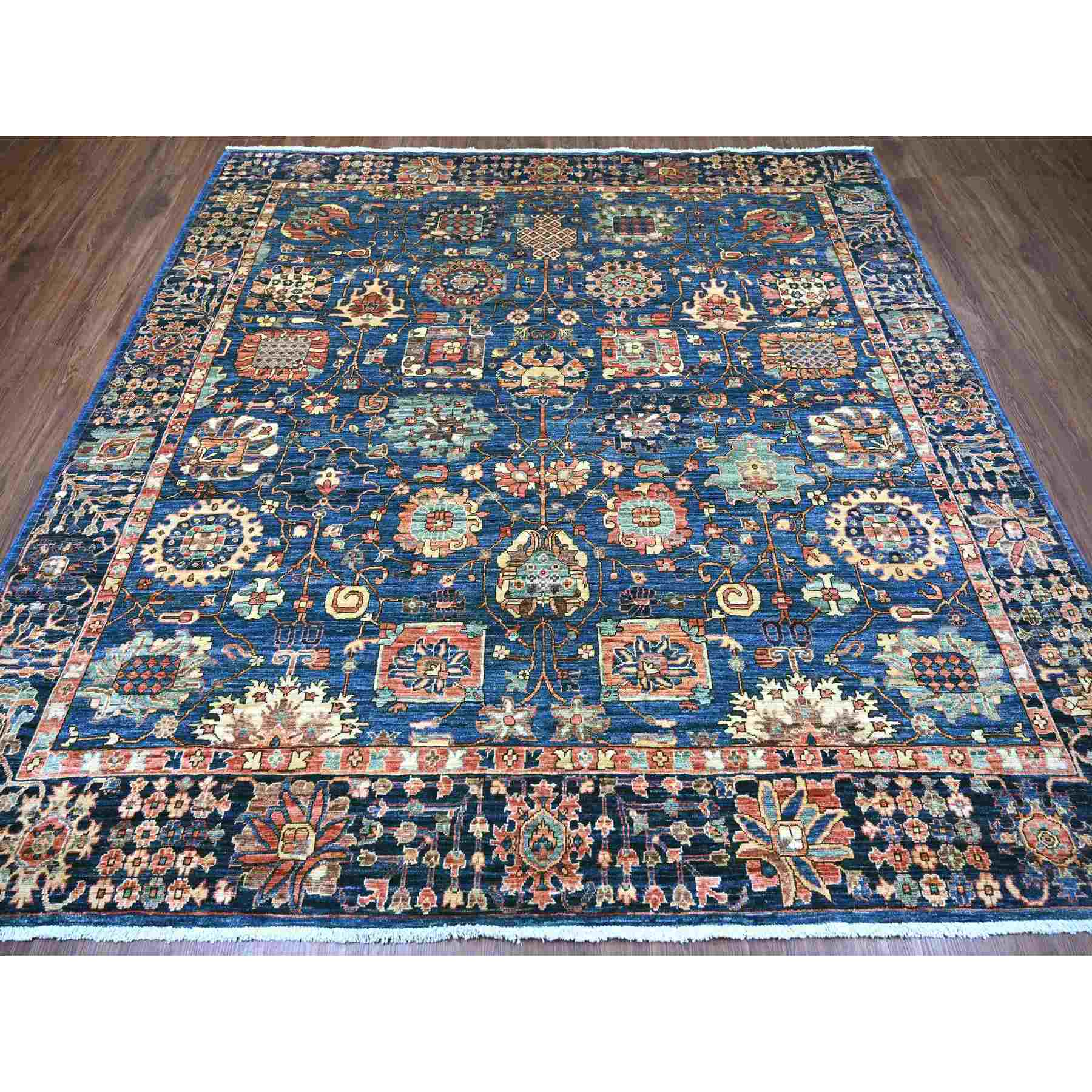 Tribal-Geometric-Hand-Knotted-Rug-105660
