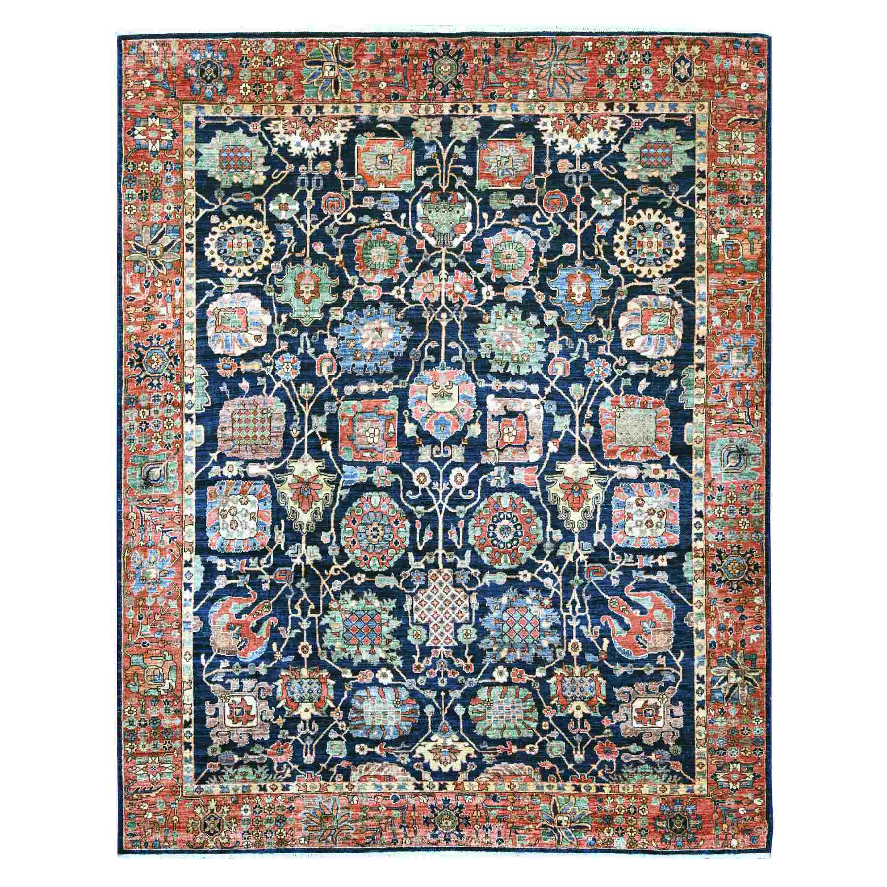 Tribal-Geometric-Hand-Knotted-Rug-105670
