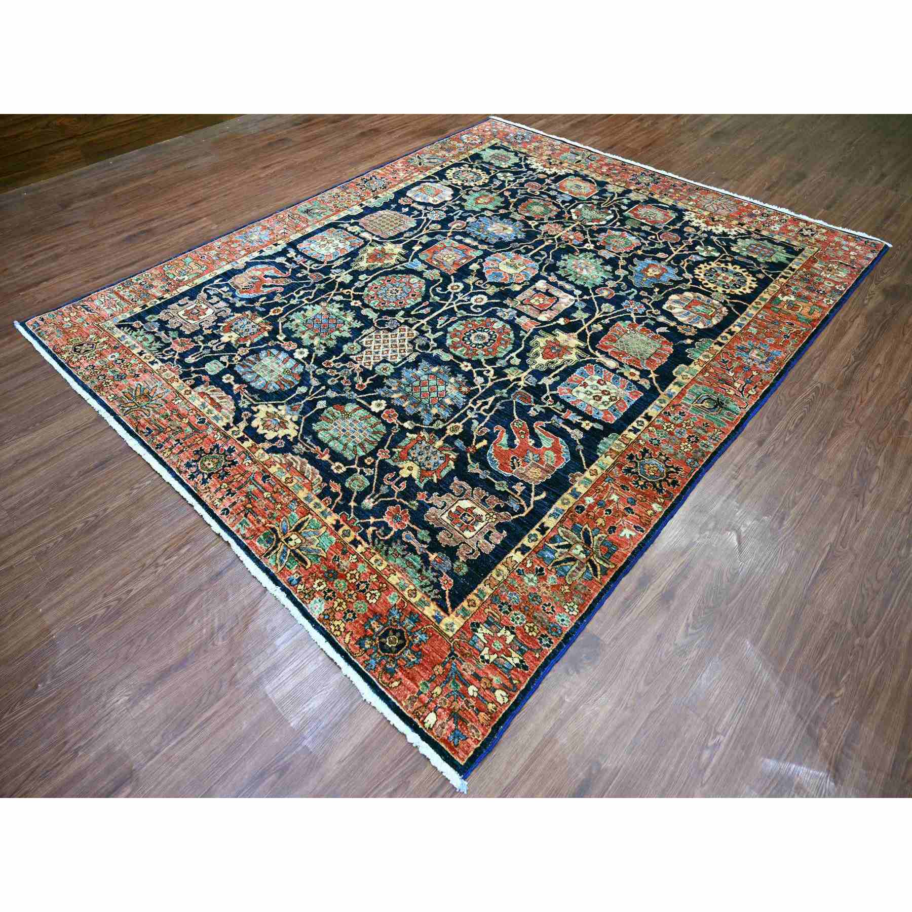 Tribal-Geometric-Hand-Knotted-Rug-105670