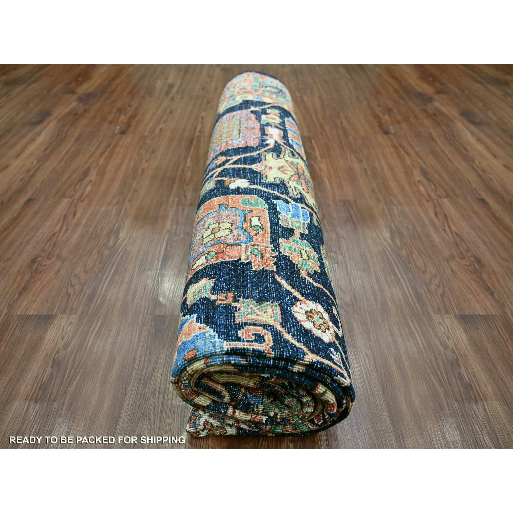 Tribal-Geometric-Hand-Knotted-Rug-105670