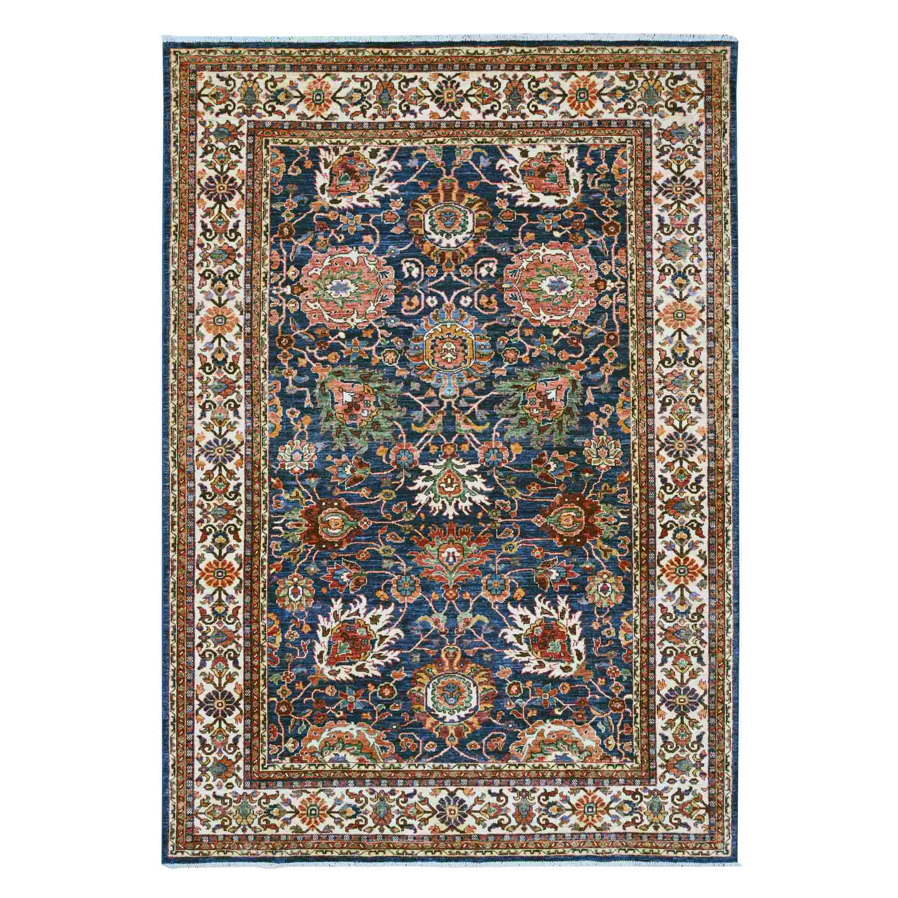 Tribal-Geometric-Hand-Knotted-Rug-105705