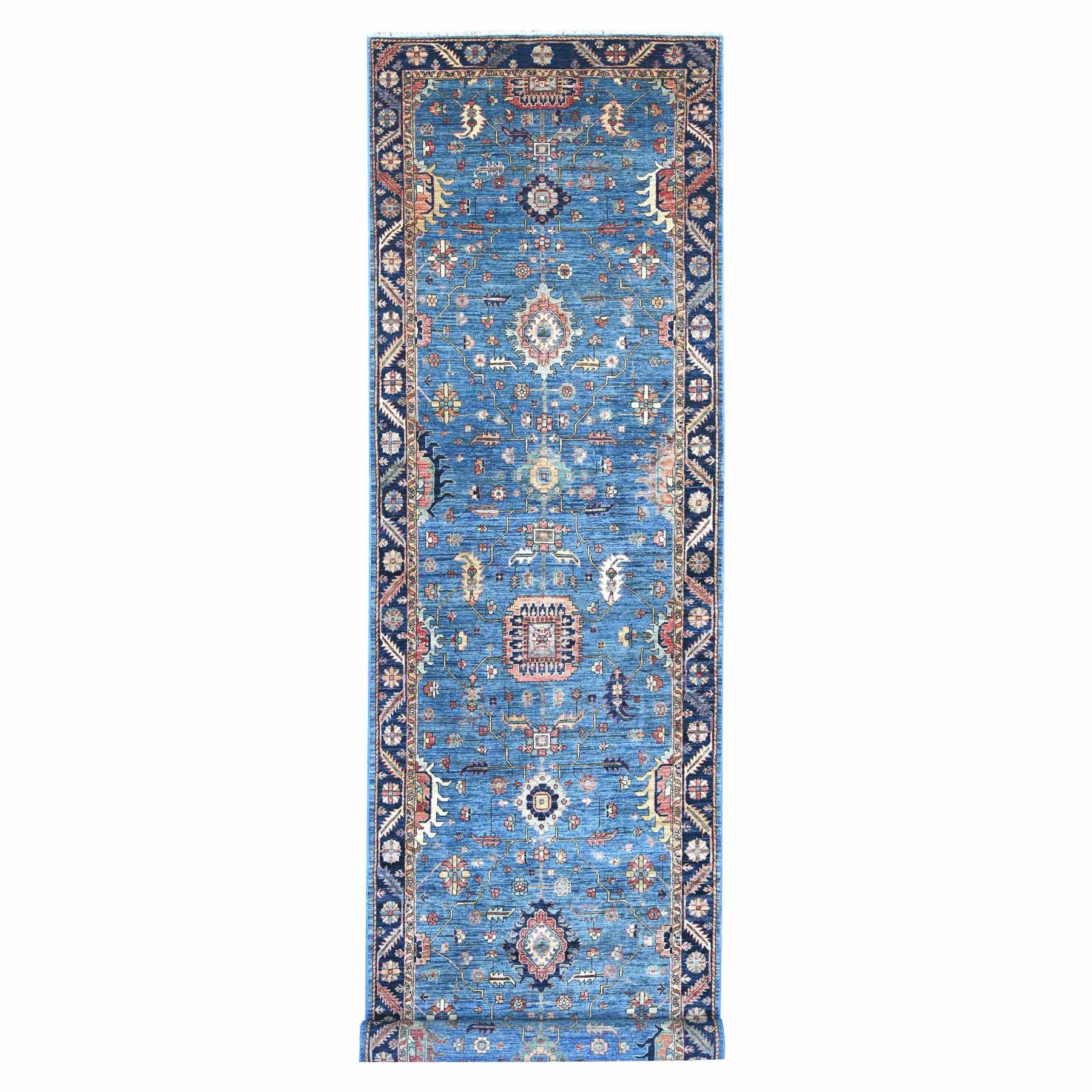 Tribal-Geometric-Hand-Knotted-Rug-105745