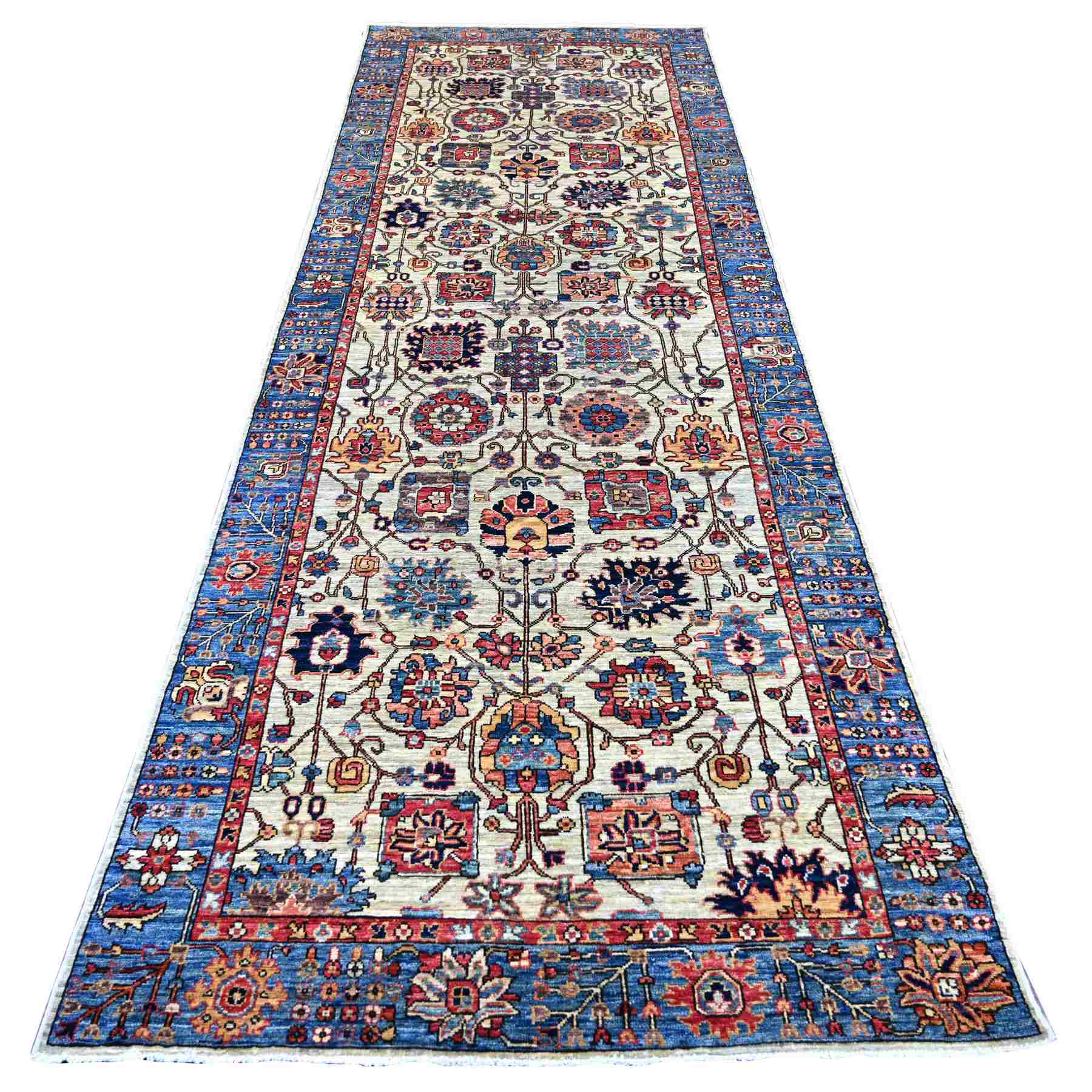 Tribal-Geometric-Hand-Knotted-Rug-105750