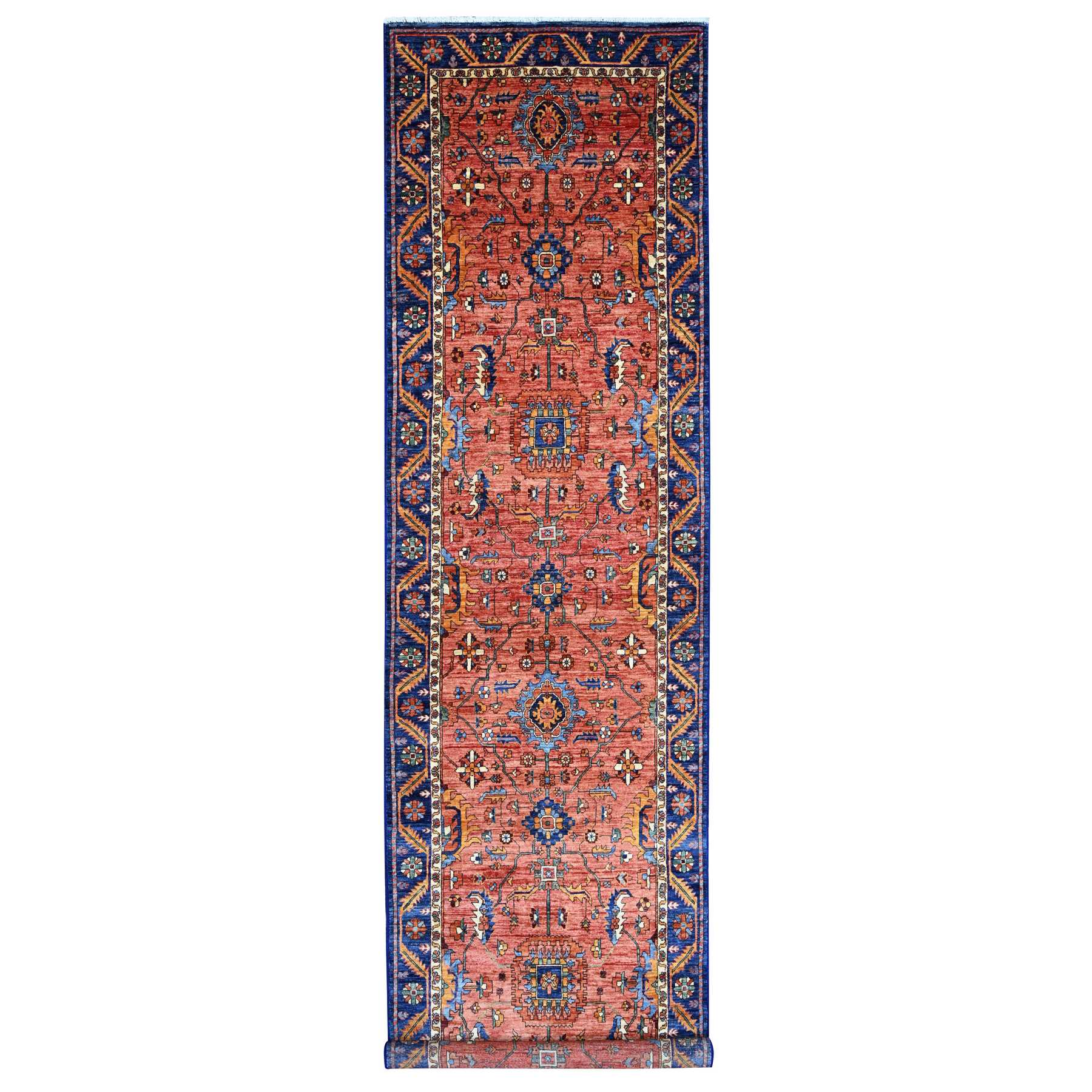 Tribal-Geometric-Hand-Knotted-Rug-105755