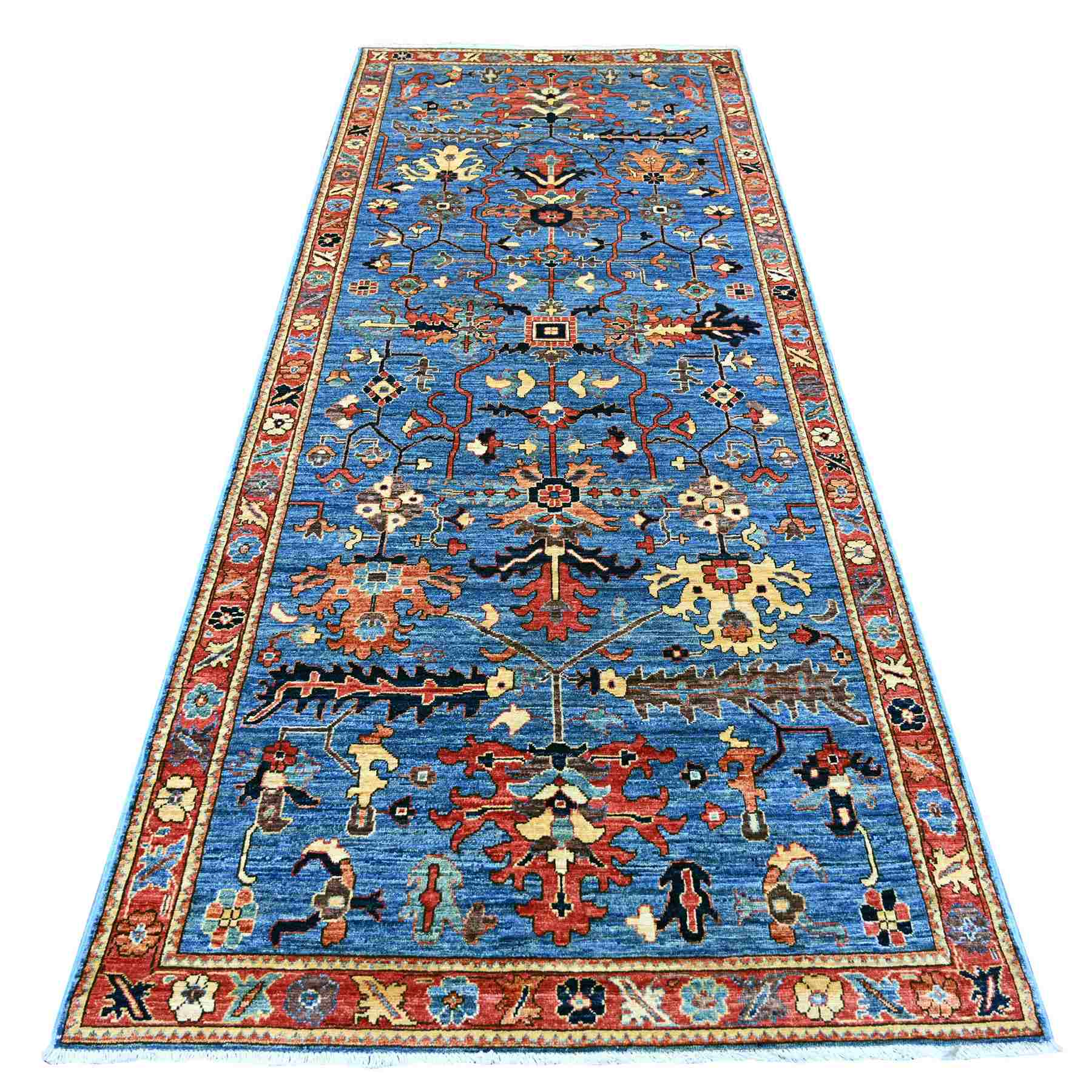 Tribal-Geometric-Hand-Knotted-Rug-105765