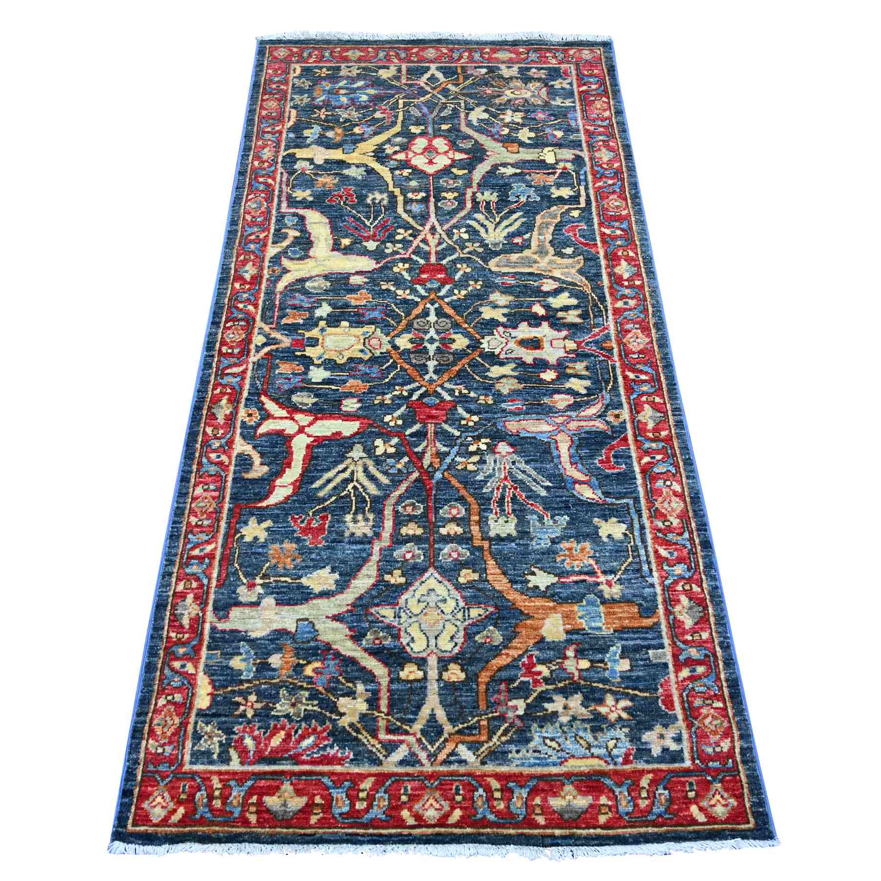 Tribal-Geometric-Hand-Knotted-Rug-105780