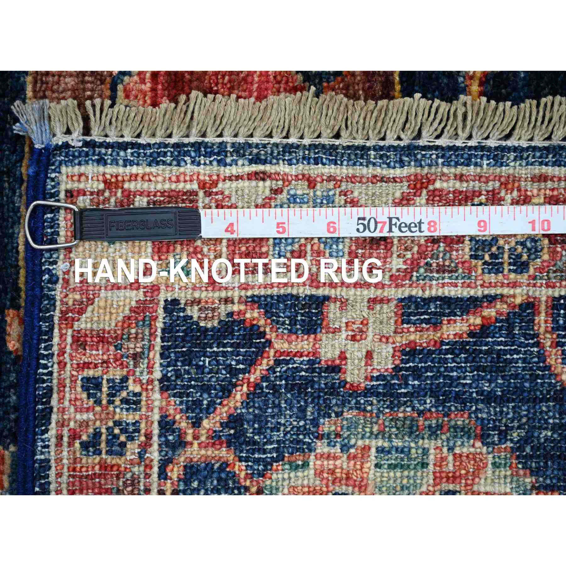 Tribal-Geometric-Hand-Knotted-Rug-105845