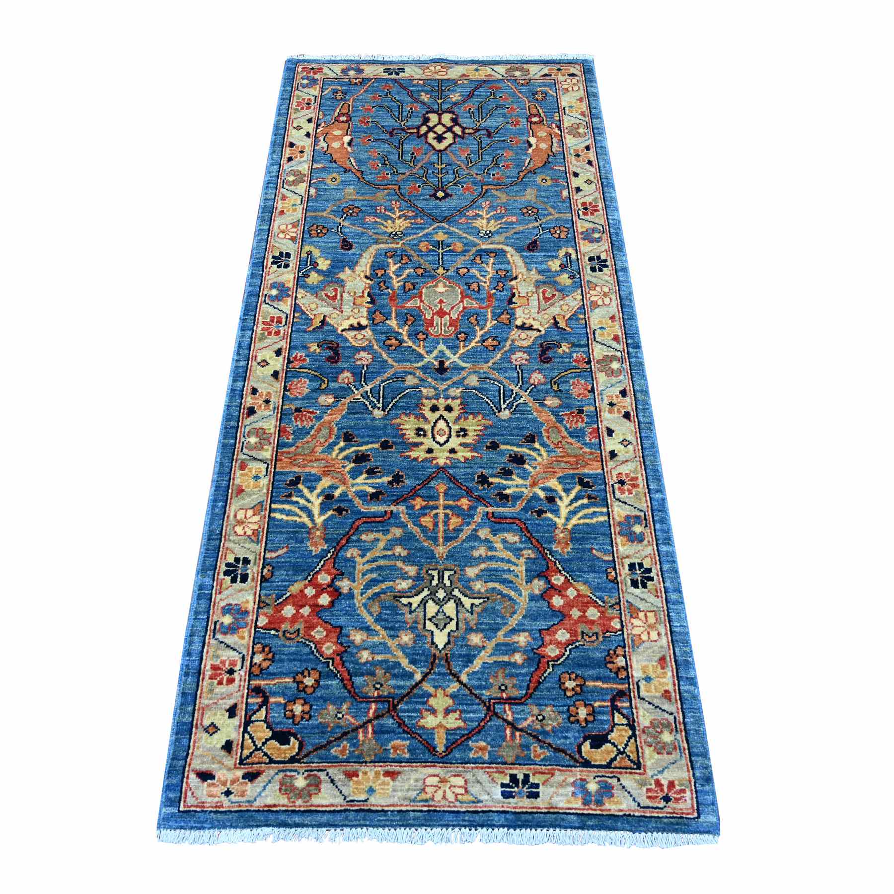 Tribal-Geometric-Hand-Knotted-Rug-105900