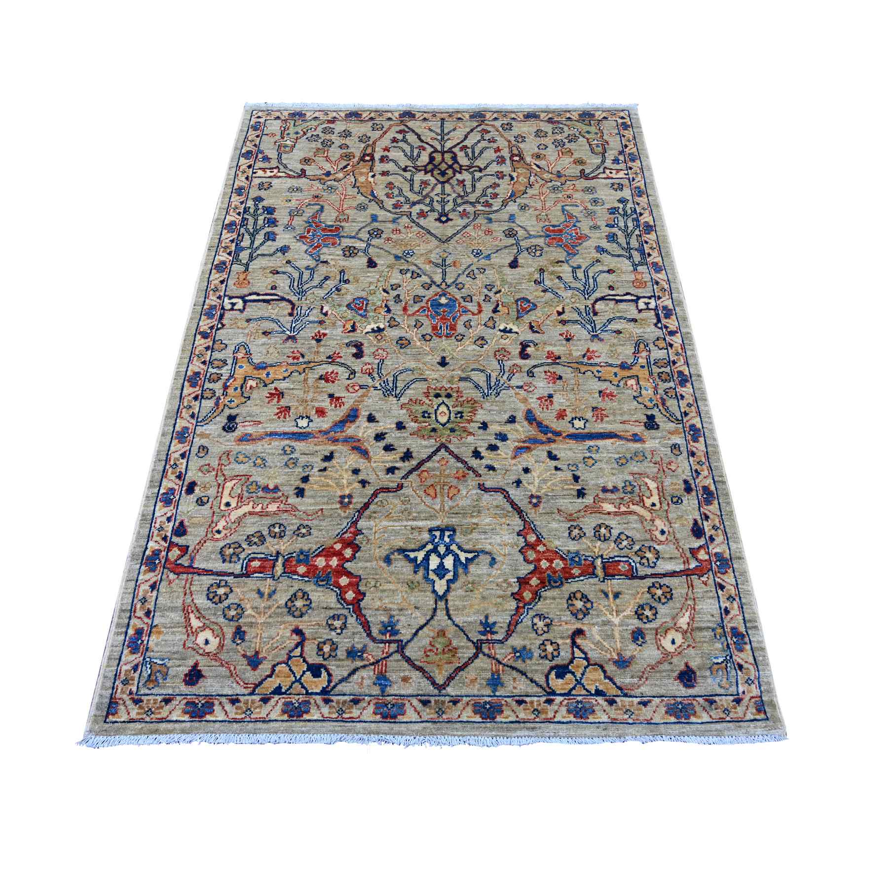 Tribal-Geometric-Hand-Knotted-Rug-106160