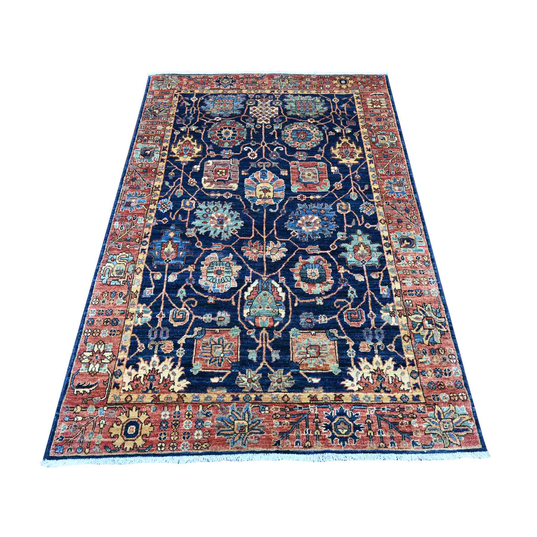 Tribal-Geometric-Hand-Knotted-Rug-106165