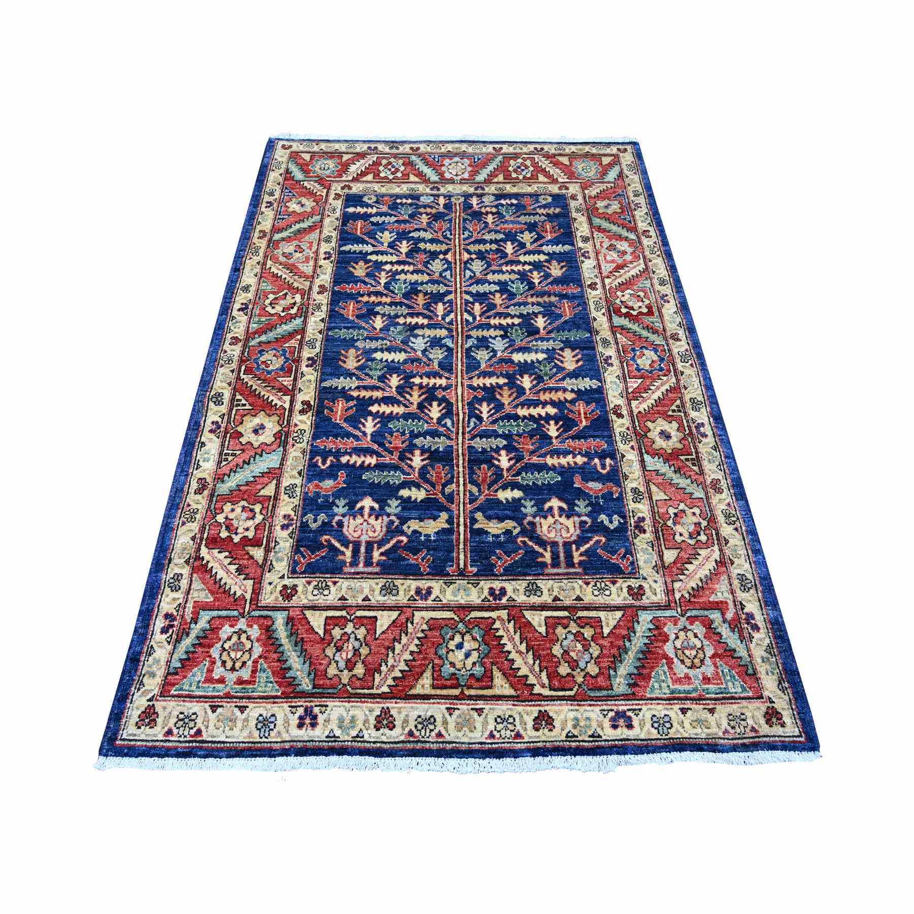 Tribal-Geometric-Hand-Knotted-Rug-106175