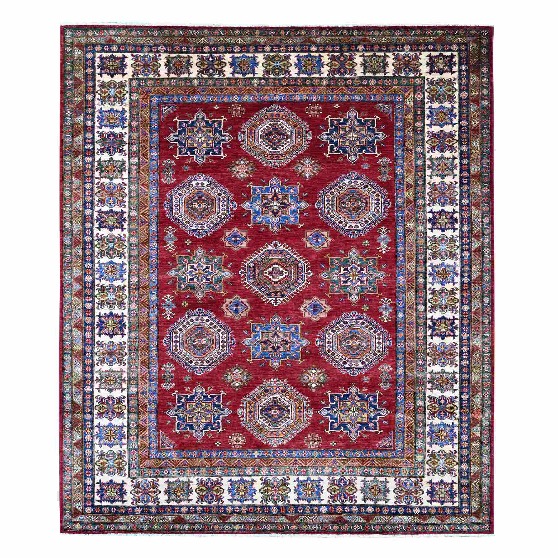 Tribal-Geometric-Hand-Knotted-Rug-106225