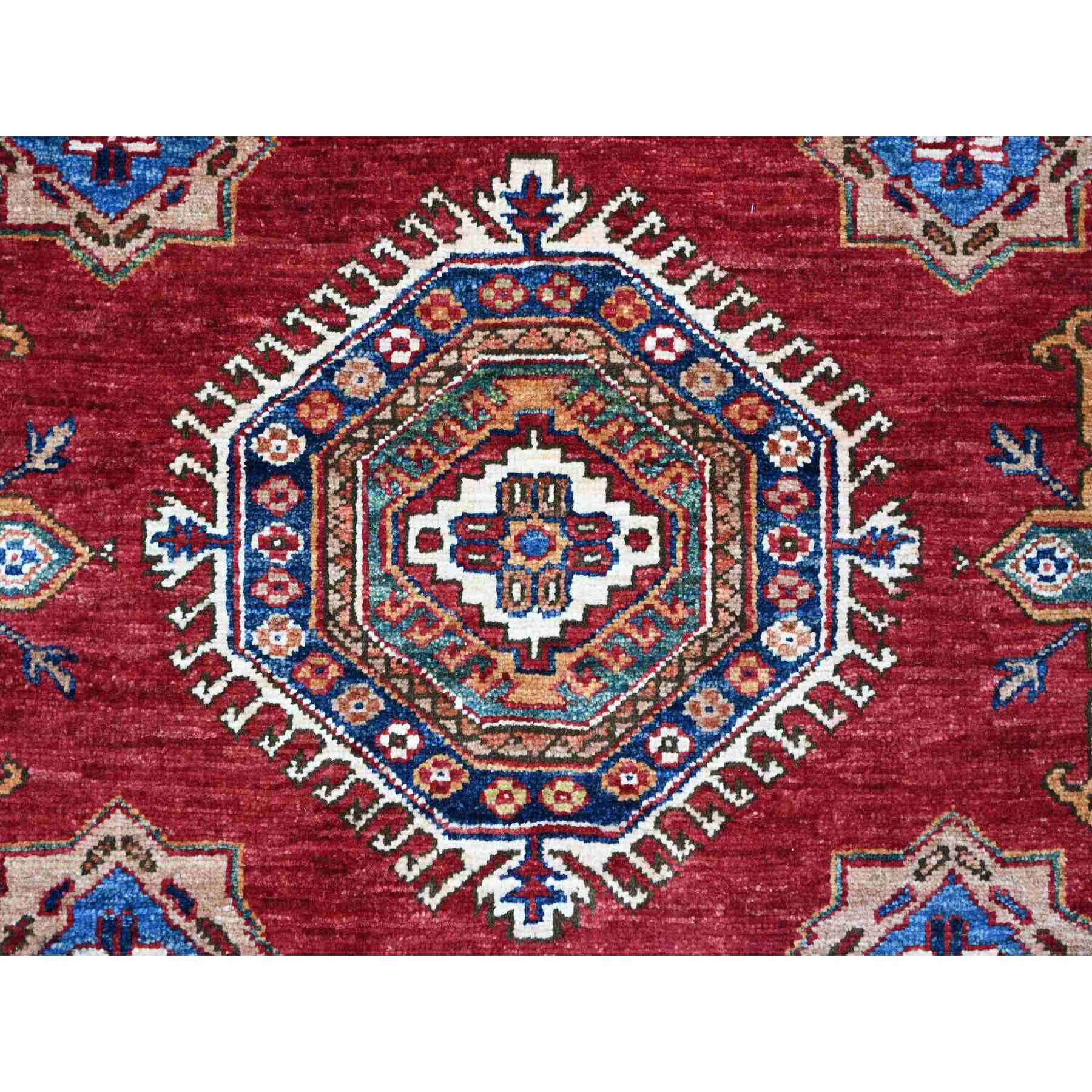 Tribal-Geometric-Hand-Knotted-Rug-106225