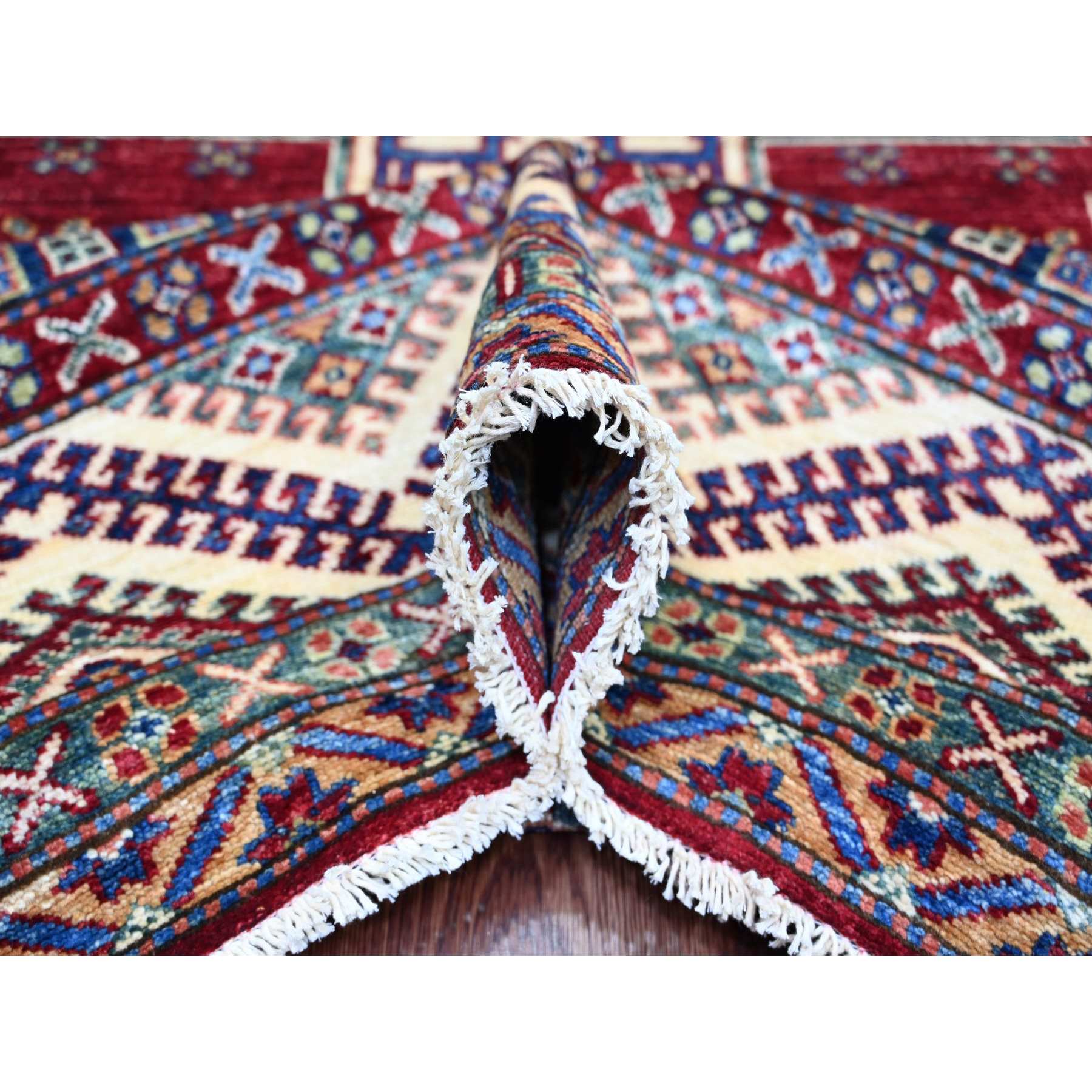 Tribal-Geometric-Hand-Knotted-Rug-106235