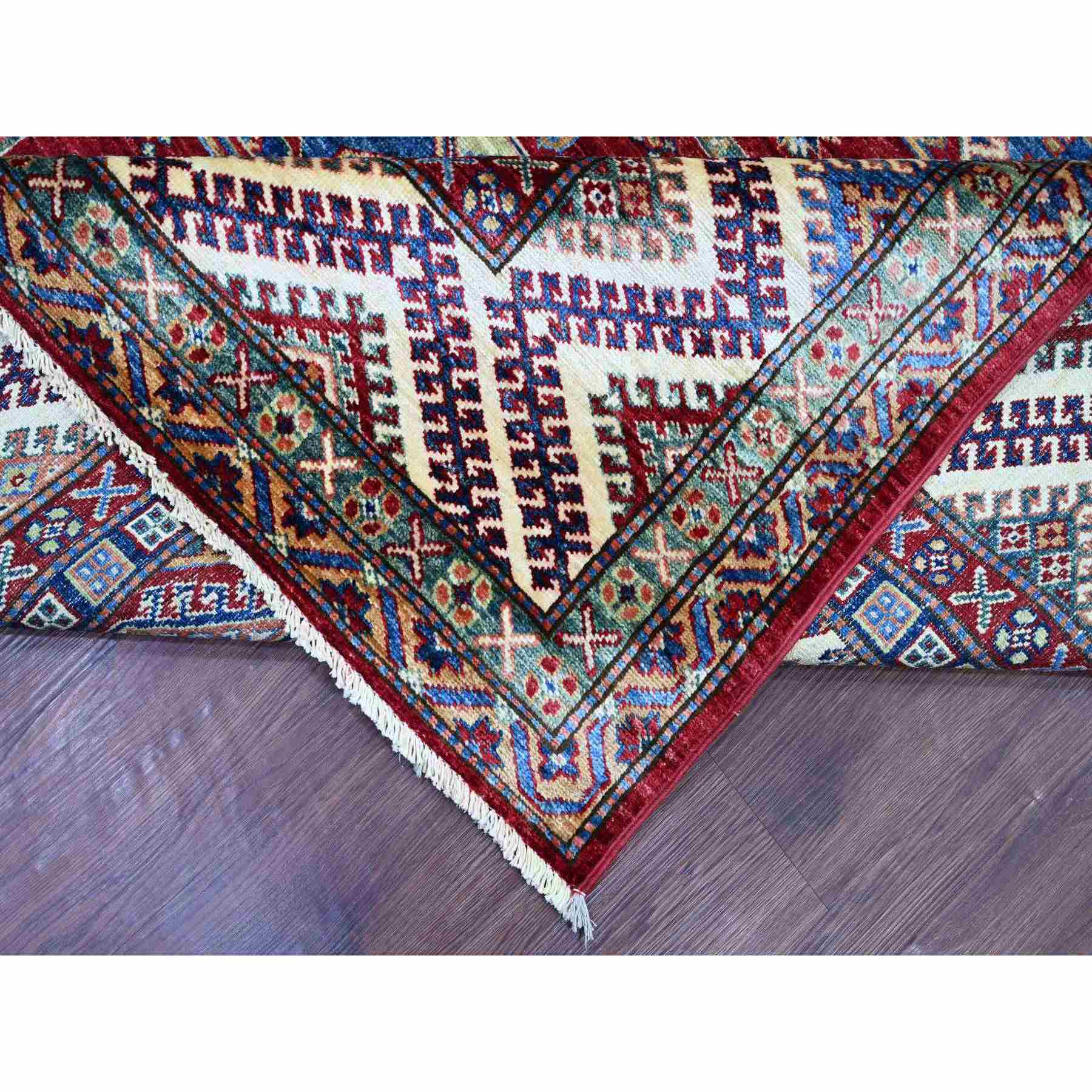Tribal-Geometric-Hand-Knotted-Rug-106235