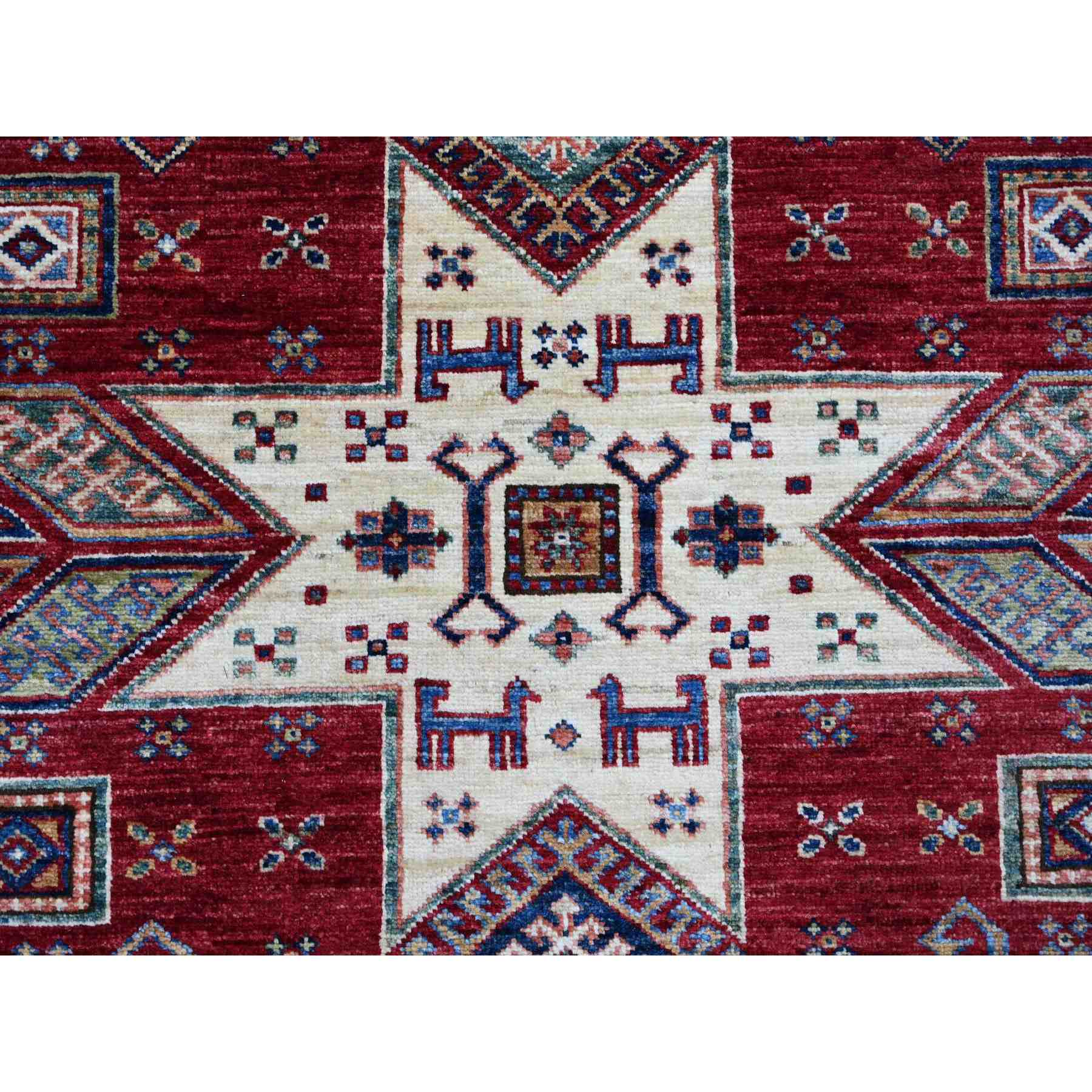 Tribal-Geometric-Hand-Knotted-Rug-106235