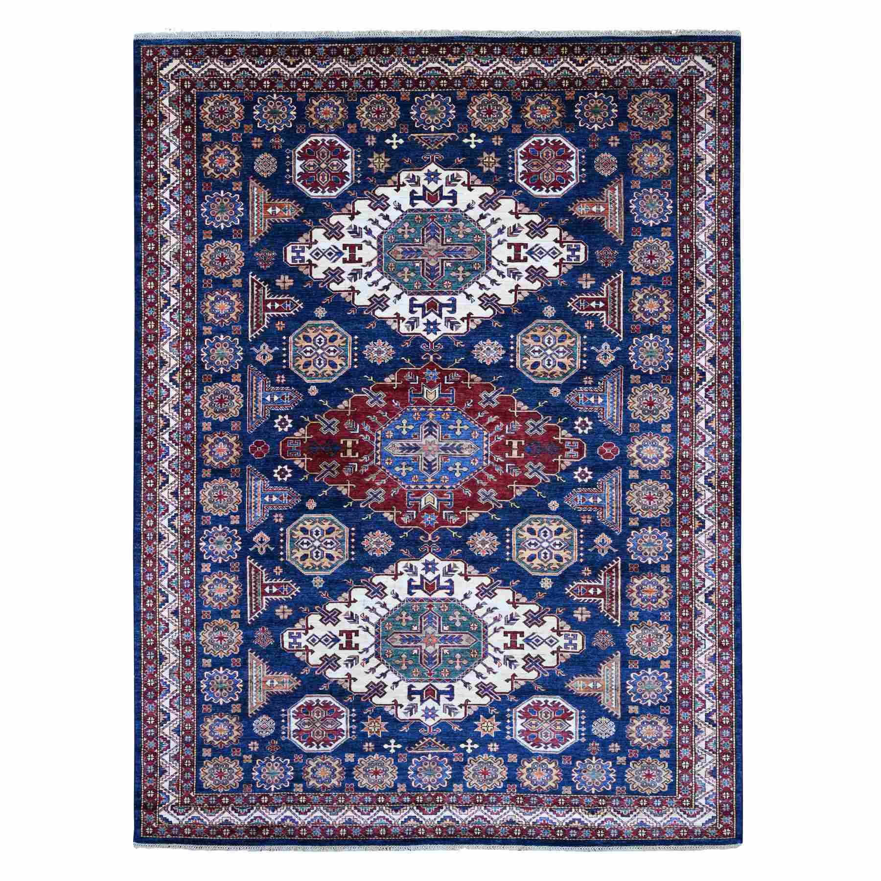 Tribal-Geometric-Hand-Knotted-Rug-106240
