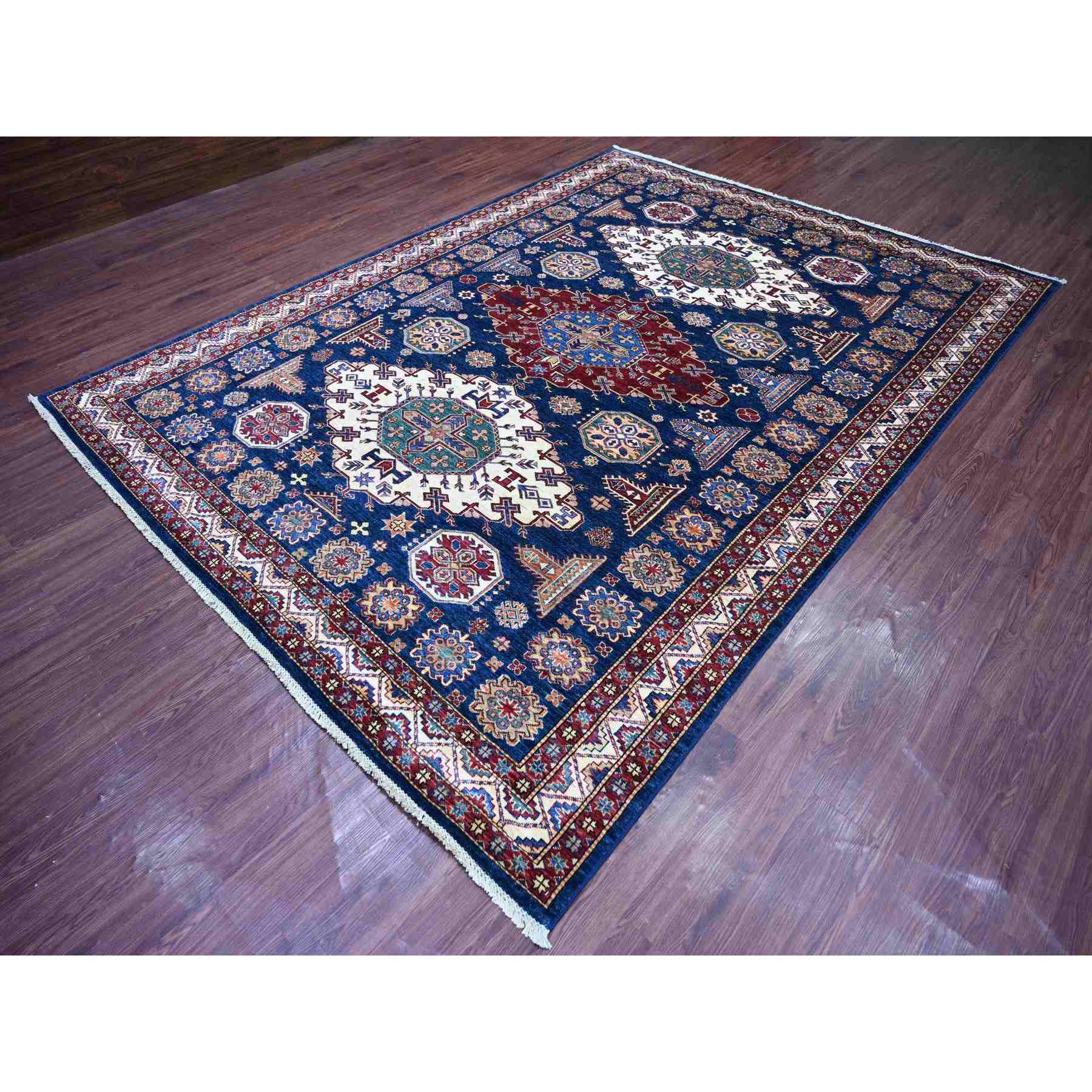 Tribal-Geometric-Hand-Knotted-Rug-106240