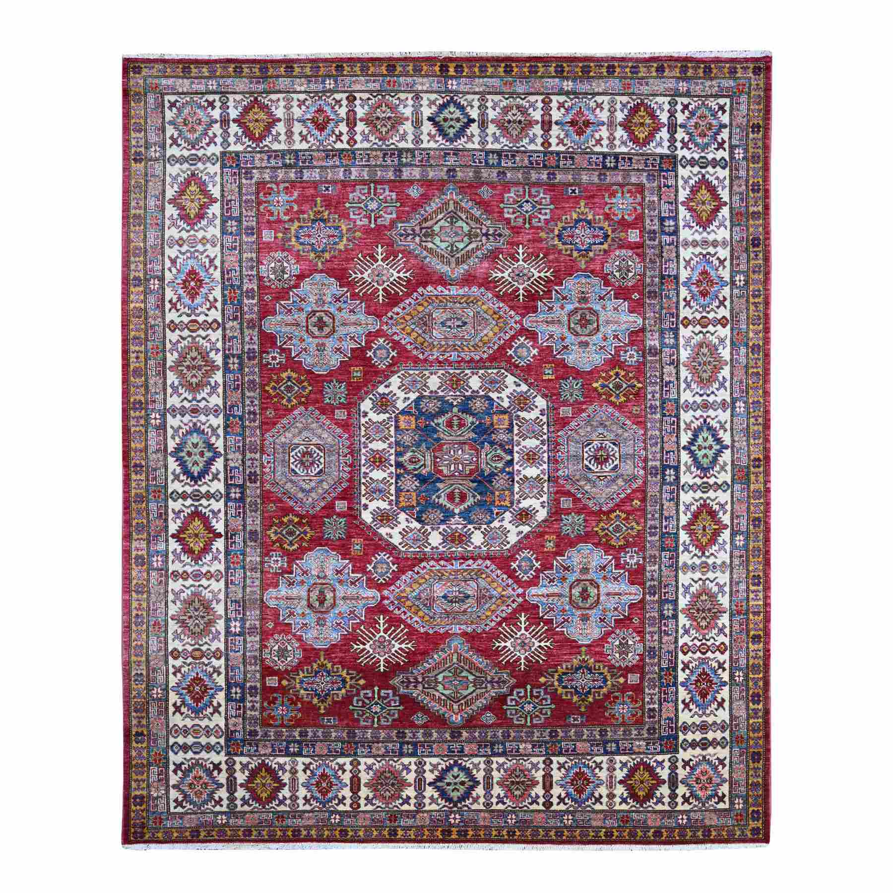 Tribal-Geometric-Hand-Knotted-Rug-106245